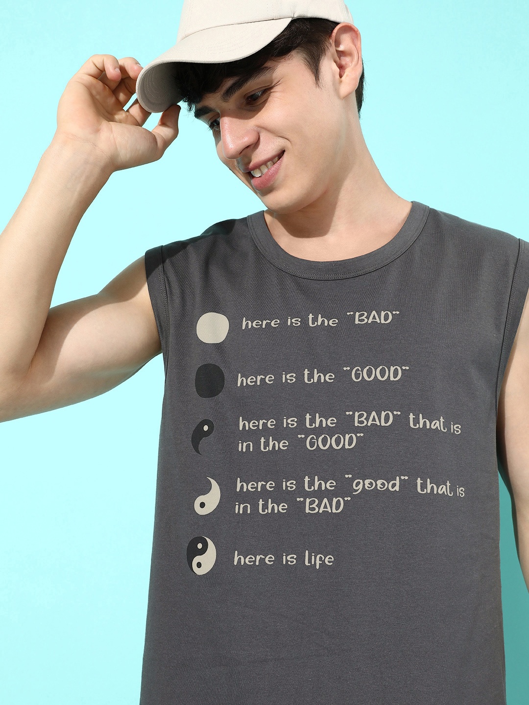 DILLINGER Men Pure Cotton Typography Printed Longline Oversized Sleeveless T-shirt, Grey
DILLINGER Men Pure Cotton Typography Printed Longline Oversized Sleeveless T-shirt, Grey