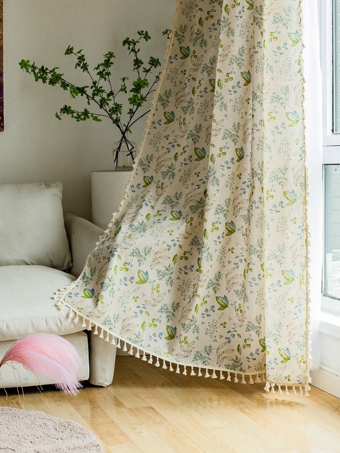 Huesland Green & Cream-Coloured 1 Piece Cotton Floral Room Darkening Long Door Curtain
Huesland Green & Cream-Coloured 1 Piece Cotton Floral Room Darkening Long Door Curtain