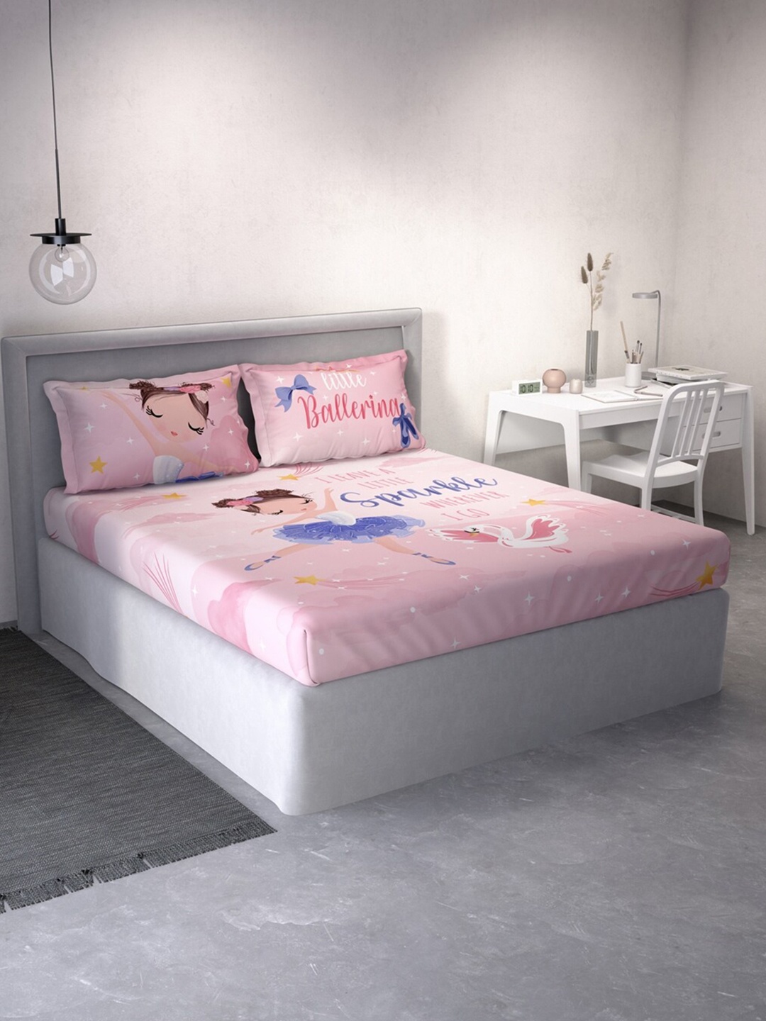 DDecor Kids Unisex Pink Cartoon Characters 140 TC Queen Bedsheet with 2 Pillow Covers
DDecor Kids Unisex Pink Cartoon Characters 140 TC Queen Bedsheet with 2 Pillow Covers