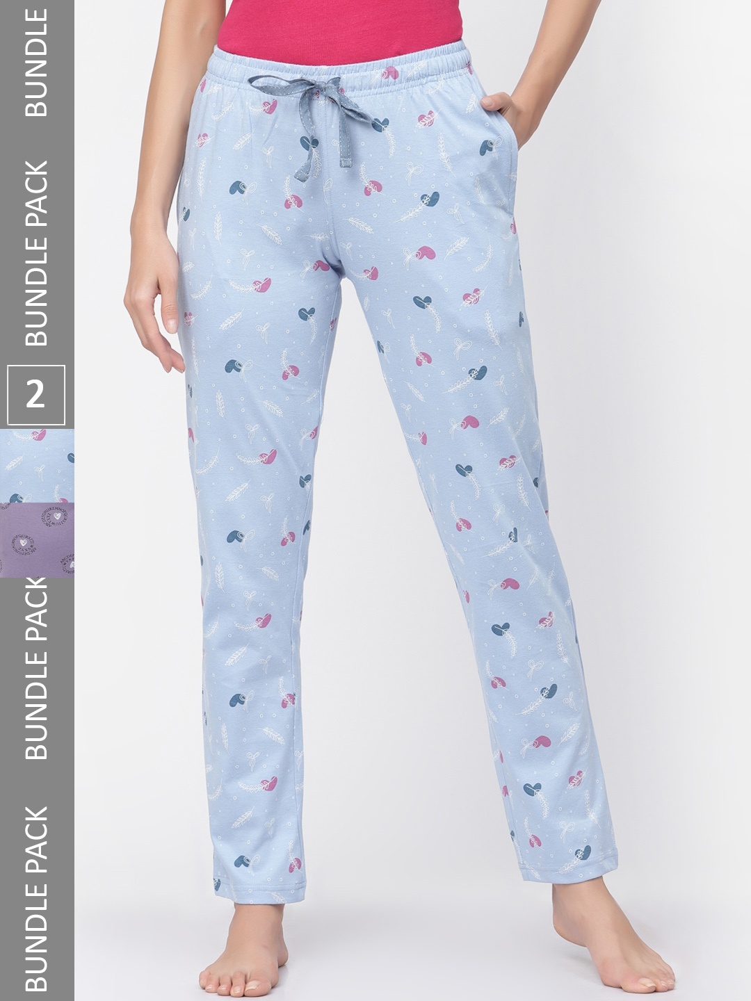 Sweet Dreams Women Plus Size Purple & Blue Pack Of 2 Printed Pure Cotton Lounge Pants
Sweet Dreams Women Plus Size Purple & Blue Pack Of 2 Printed Pure Cotton Lounge Pants