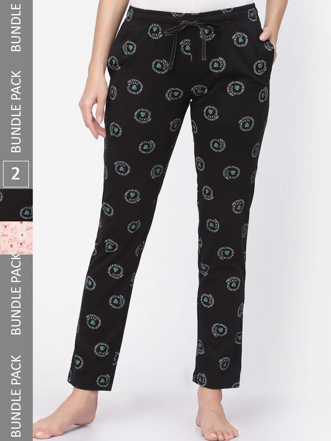 Sweet Dreams Women Plus Size Black & Pink Pack Of 2 Printed Pure Cotton Lounge Pants
Sweet Dreams Women Plus Size Black & Pink Pack Of 2 Printed Pure Cotton Lounge Pants