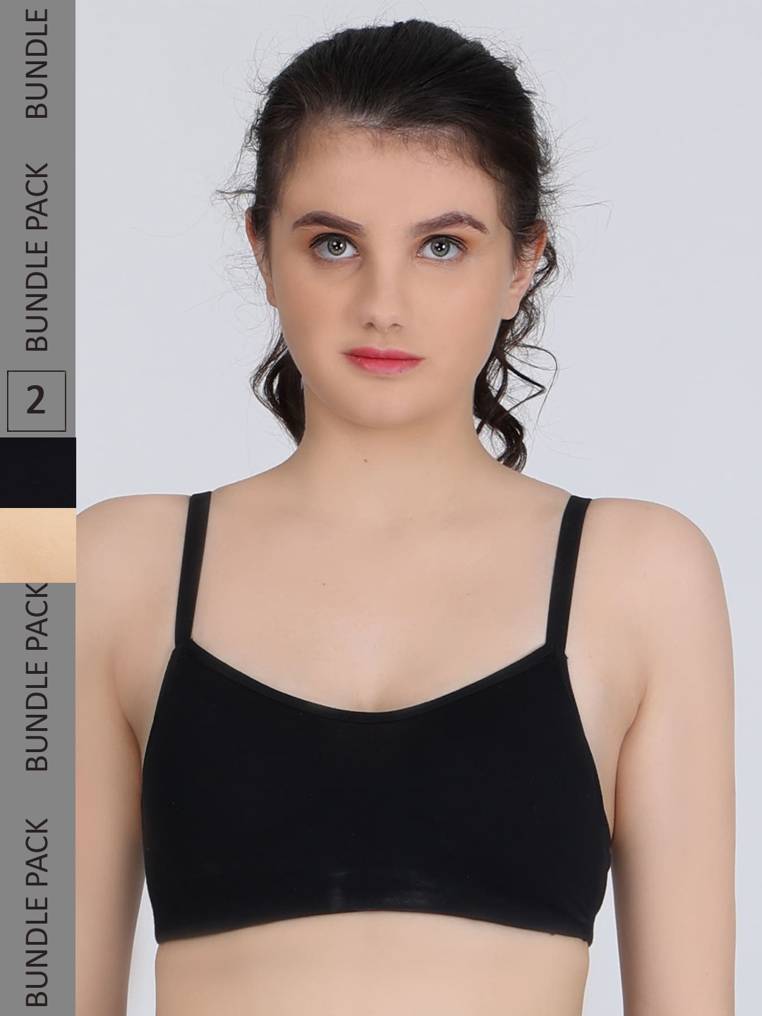 Innocence Pack Of 2 Non-Wired Seamless Full Coverage Lightly Padded Sports Bra, Black
Innocence Pack Of 2 Non-Wired Seamless Full Coverage Lightly Padded Sports Bra, Black