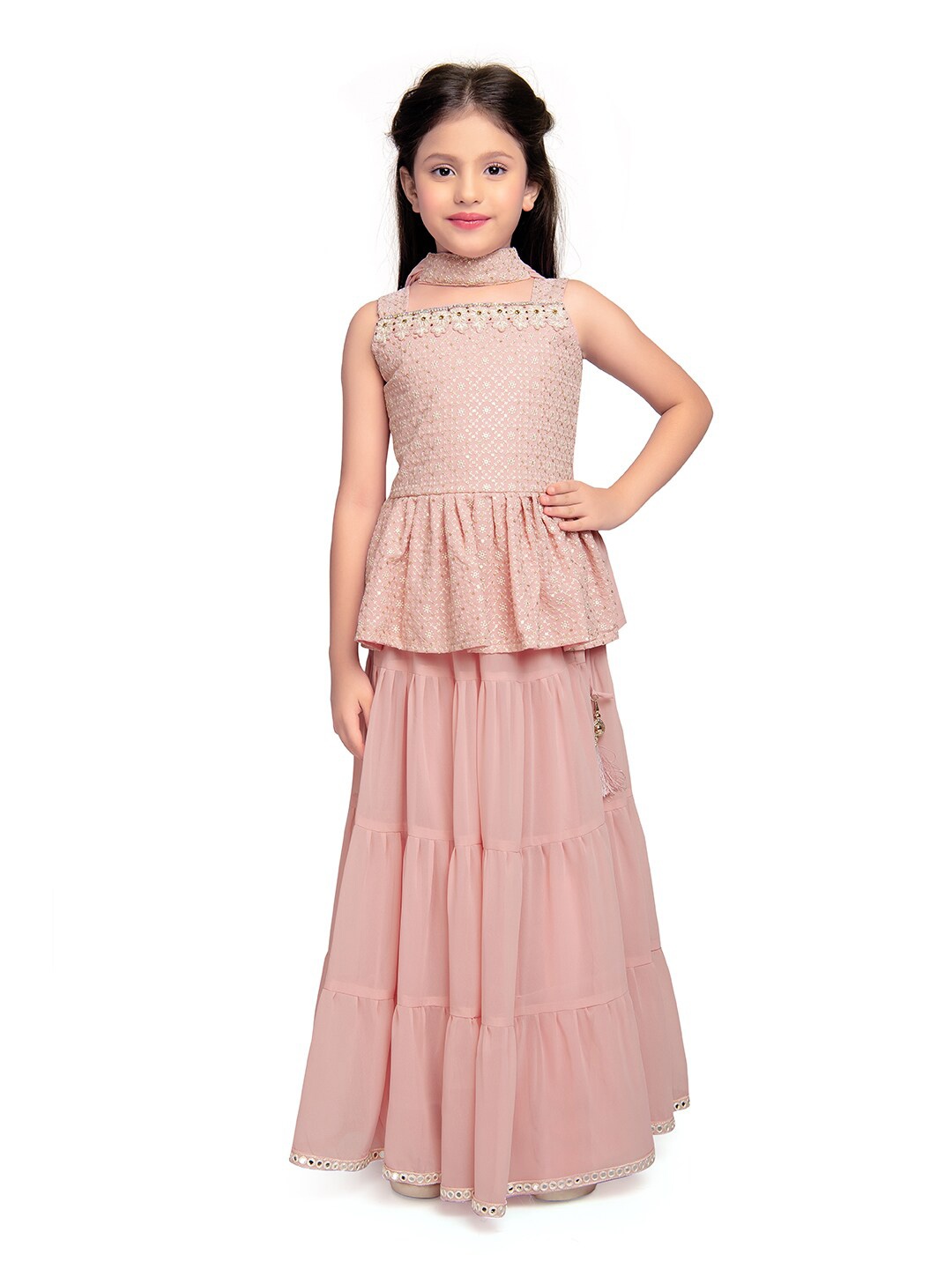 Tiny Kingdom Girls Embroidered Thread Work Ready to Wear Lehenga & Blouse With Dupatta, Pink
Tiny Kingdom Girls Embroidered Thread Work Ready to Wear Lehenga & Blouse With Dupatta, Pink