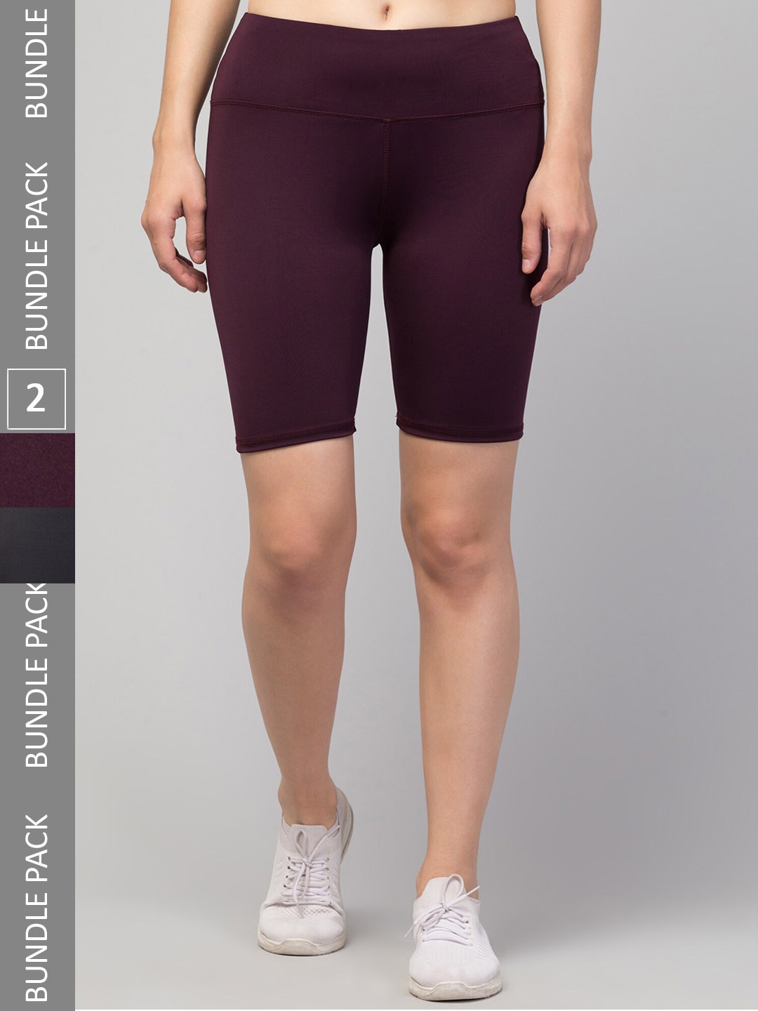 Apraa & Parma Women Pack Of 2 Skinny Fit High-Rise Training Or Gym Sports Shorts, Purple
Apraa & Parma Women Pack Of 2 Skinny Fit High-Rise Training Or Gym Sports Shorts, Purple