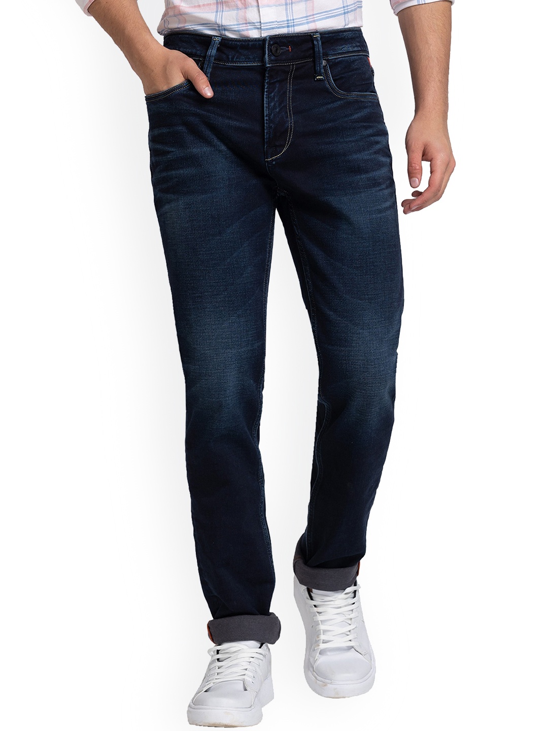 Killer Men Tapered Fit Light Fade Cotton Clean Look Jeans, Blue