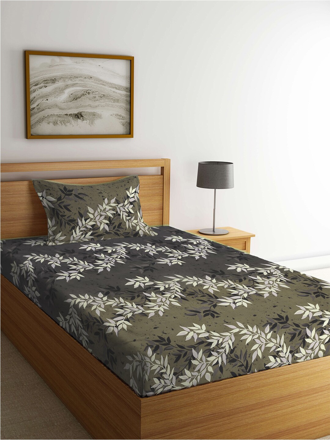 KLOTTHE Book Fold Green & White Floral Printed 300 TC Single Bedsheet & 1 Pillow Cover
KLOTTHE Book Fold Green & White Floral Printed 300 TC Single Bedsheet & 1 Pillow Cover