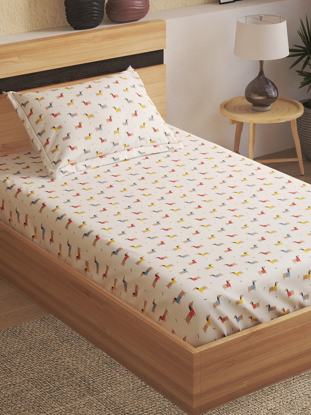 Home Centre Slate White & Red Ethnic Motifs 150 TC Cotton Single Bedsheet & 1 Pillow Cover
Home Centre Slate White & Red Ethnic Motifs 150 TC Cotton Single Bedsheet & 1 Pillow Cover