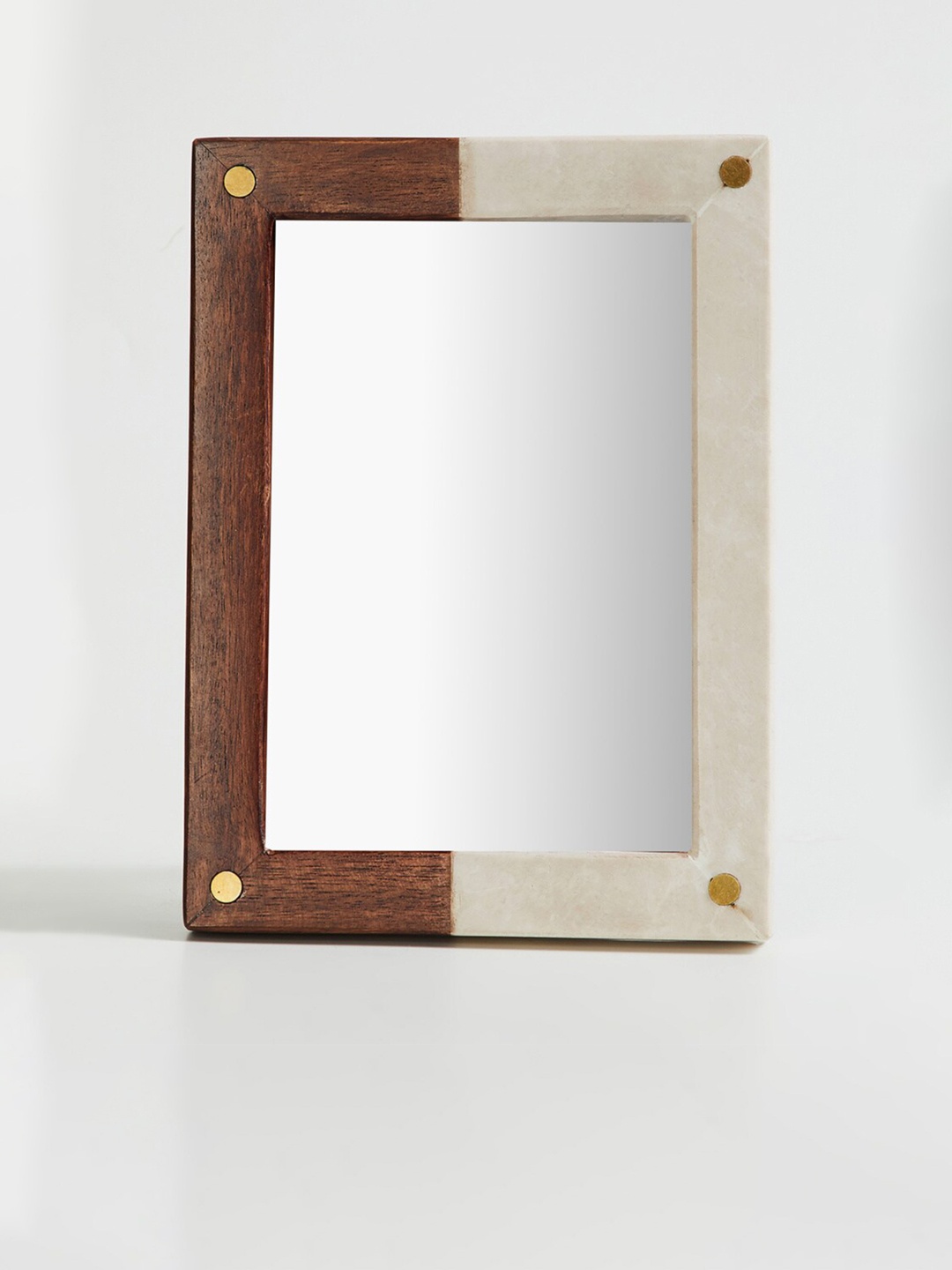 Home Centre Brown & White Splendid Dastkari Wooden Photo Frames