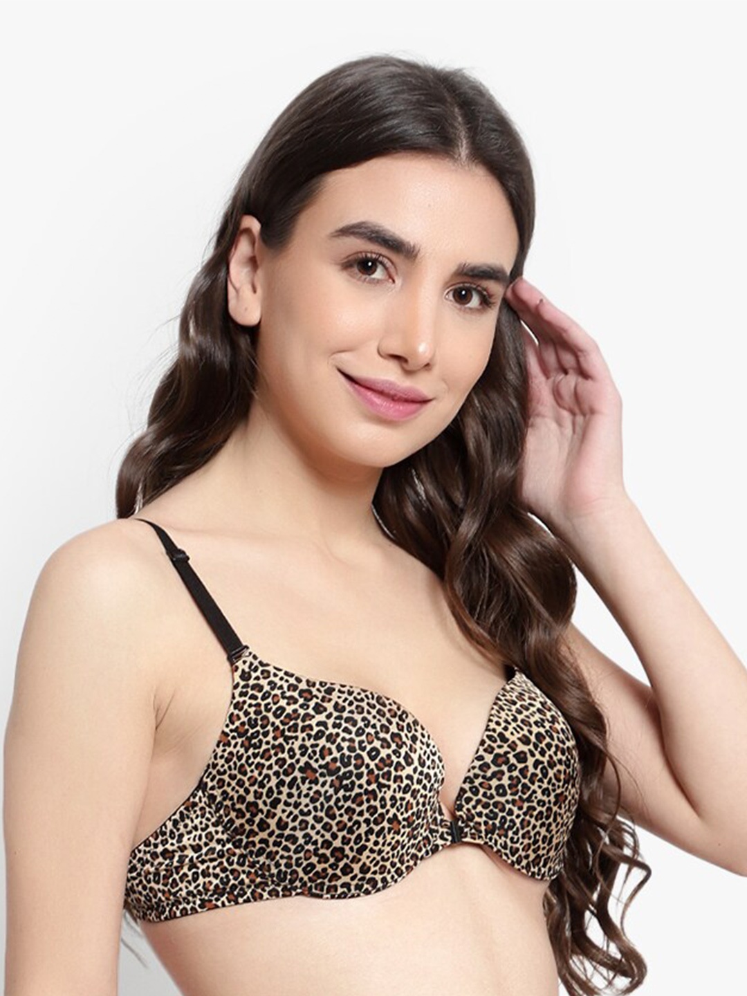 BRACHY Printed Medium Coverage Underwired Heavily Padded All Day Comfort Push-Up Bra, Beige
BRACHY Printed Medium Coverage Underwired Heavily Padded All Day Comfort Push-Up Bra, Beige
