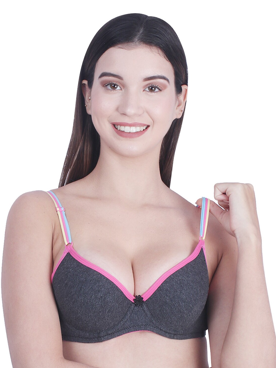 BRACHY Medium Coverage Underwired Lightly Padded All Day Comfort Cotton T-shirt Bra, Grey
BRACHY Medium Coverage Underwired Lightly Padded All Day Comfort Cotton T-shirt Bra, Grey