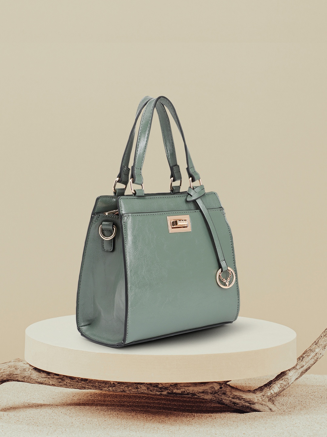 Allen Solly Handheld Bag, Green