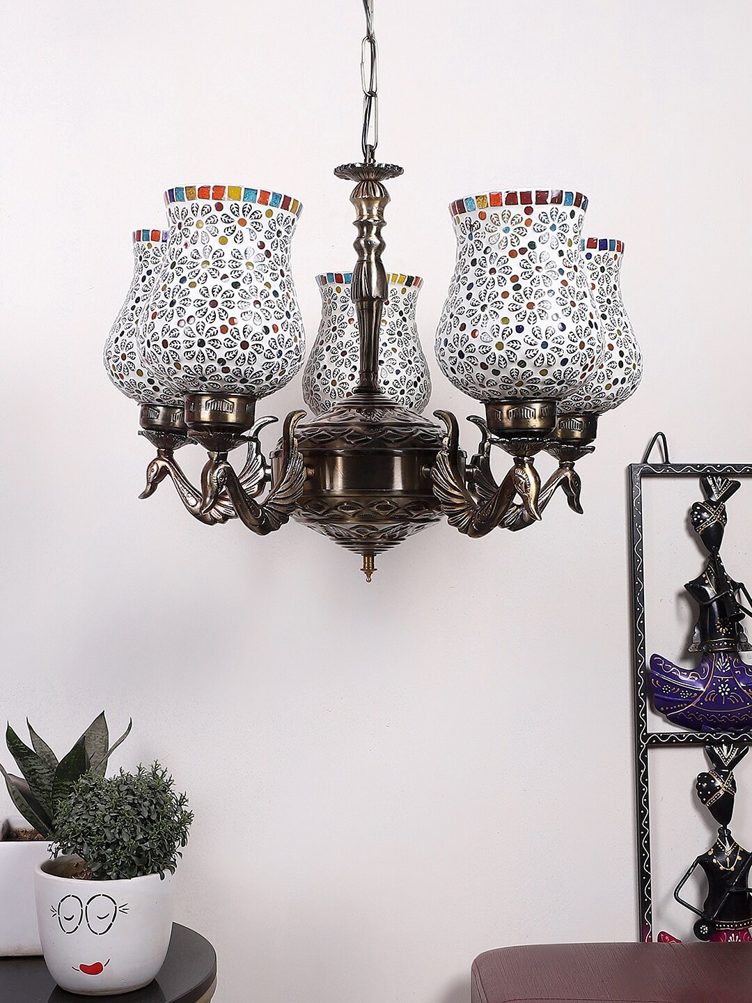 Devansh White & Red New Era 05 Light Chandelier With Mosaic Glass Shade Ceiling Lamp
Devansh White & Red New Era 05 Light Chandelier With Mosaic Glass Shade Ceiling Lamp