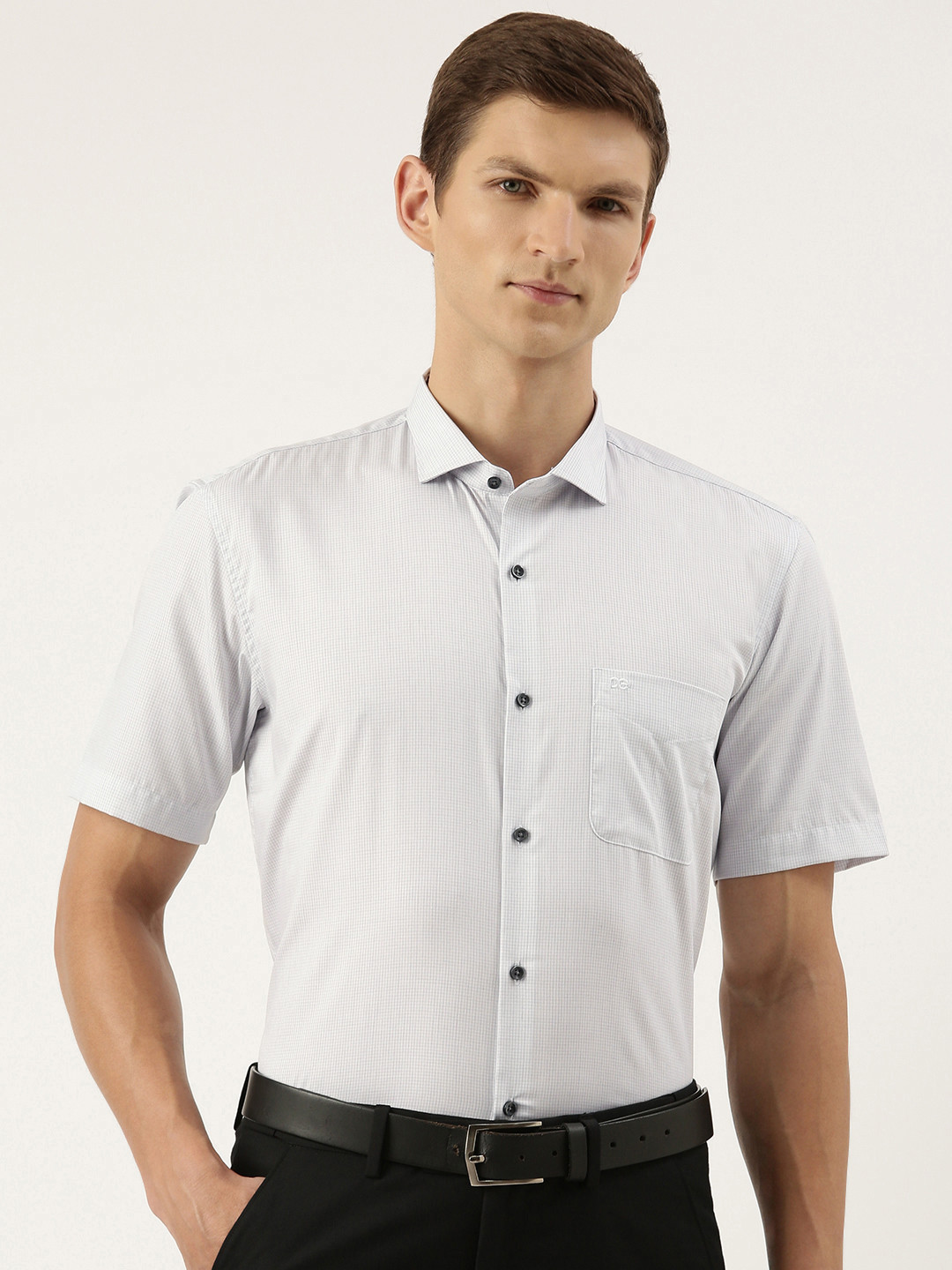 Peter England Slim Fit Gingham Checks Cotton Shirt, Grey
Peter England Slim Fit Gingham Checks Cotton Shirt, Grey