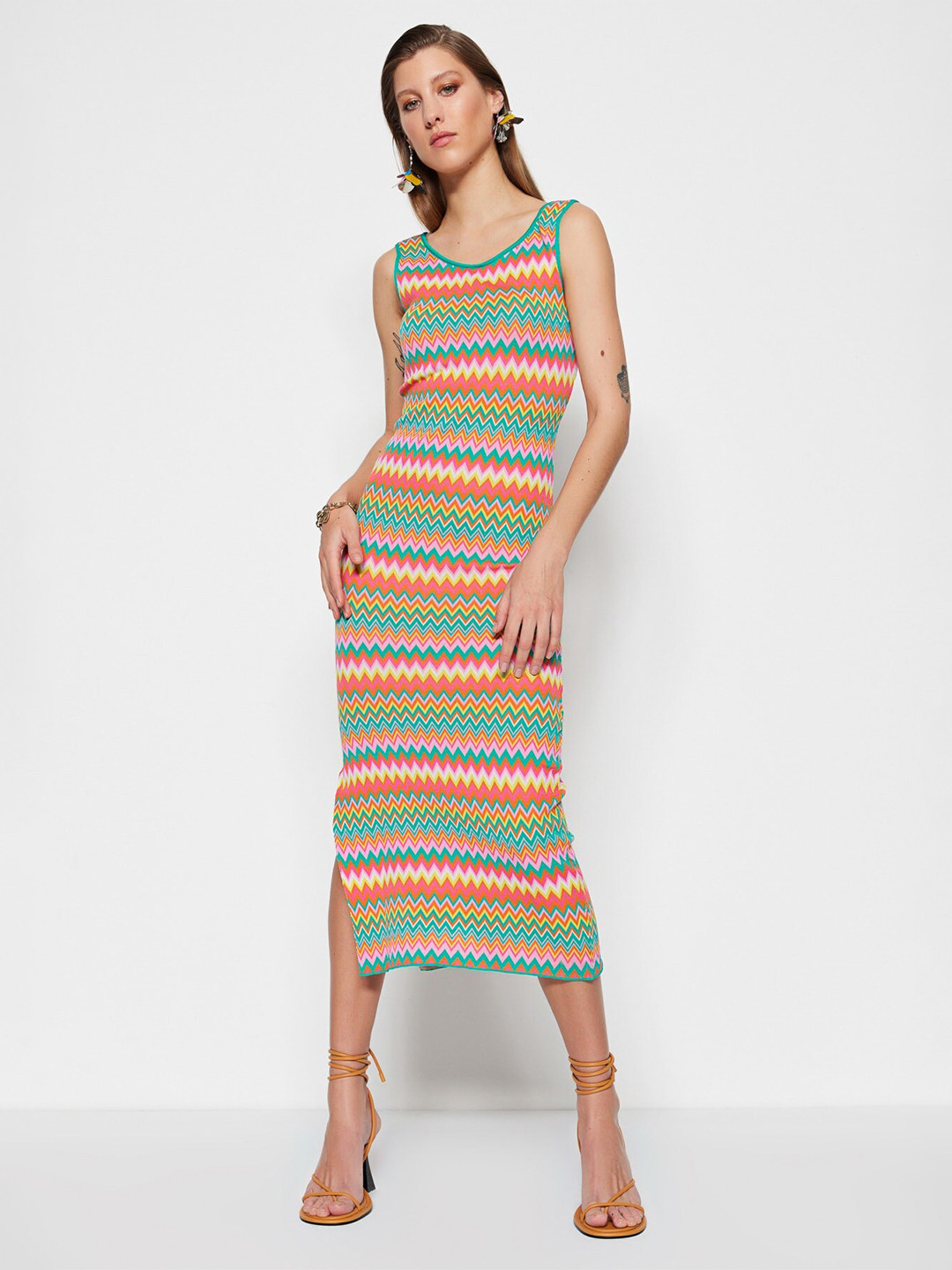 Trendyol Tribal Printed Midi Dress, Green
Trendyol Tribal Printed Midi Dress, Green