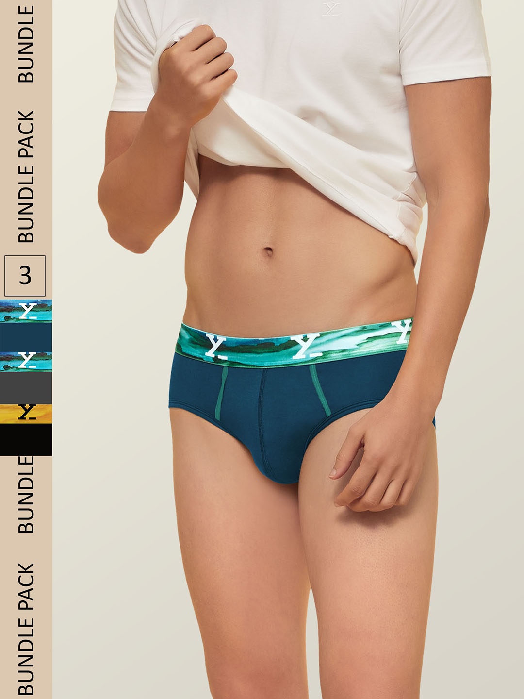 XYXX Men IntelliSoft Antimicrobial Micro Modal Pack of 3 Dynamo Briefs XYBRF3PCKN148, Teal
XYXX Men IntelliSoft Antimicrobial Micro Modal Pack of 3 Dynamo Briefs XYBRF3PCKN148, Teal