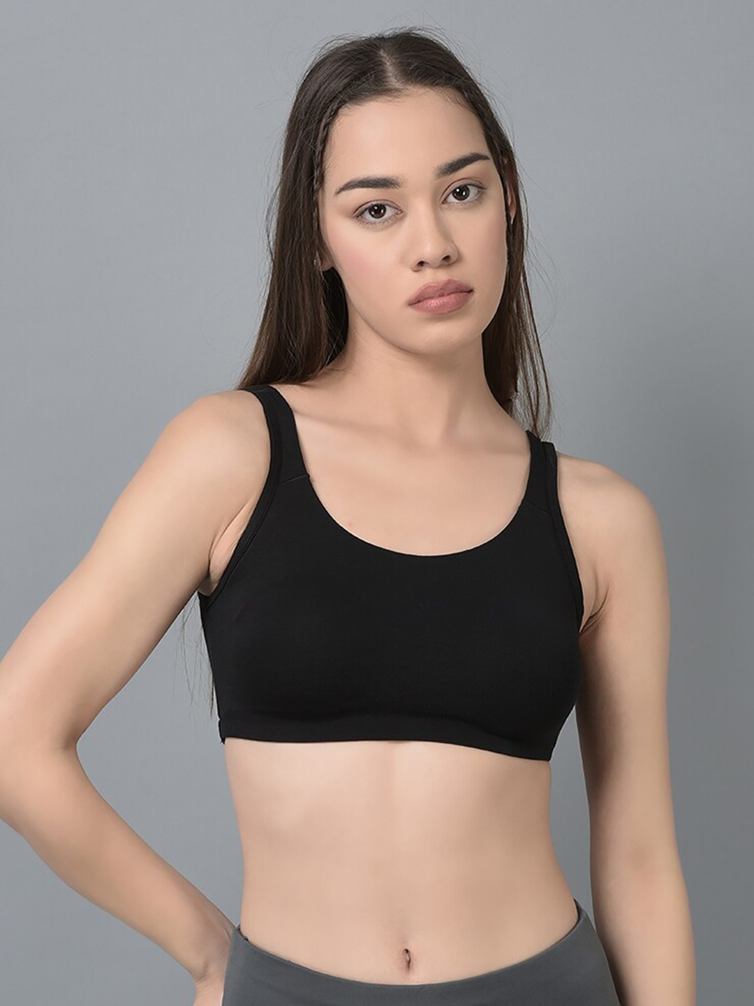 Dollar Missy Pack of 1 Combed Cotton with Stretchy Elastane Wire-Free Moulded Sports Bra, Black
Dollar Missy Pack of 1 Combed Cotton with Stretchy Elastane Wire-Free Moulded Sports Bra, Black