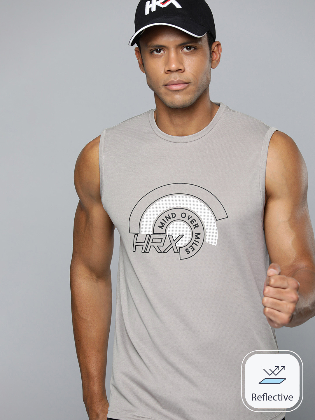 HRX by Hrithik Roshan Men Brand Logo Printed Rapid-Dry Running T-shirt, Taupe 
HRX by Hrithik Roshan Men Brand Logo Printed Rapid-Dry Running T-shirt, Taupe
