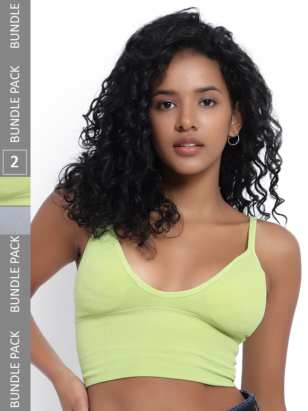 PARKHA Pack Of 2 V-Neck Full Coverage Heavily Padded All Day Comfort Dry-Fit Bralette Bra, Lime green
PARKHA Pack Of 2 V-Neck Full Coverage Heavily Padded All Day Comfort Dry-Fit Bralette Bra, Lime green
