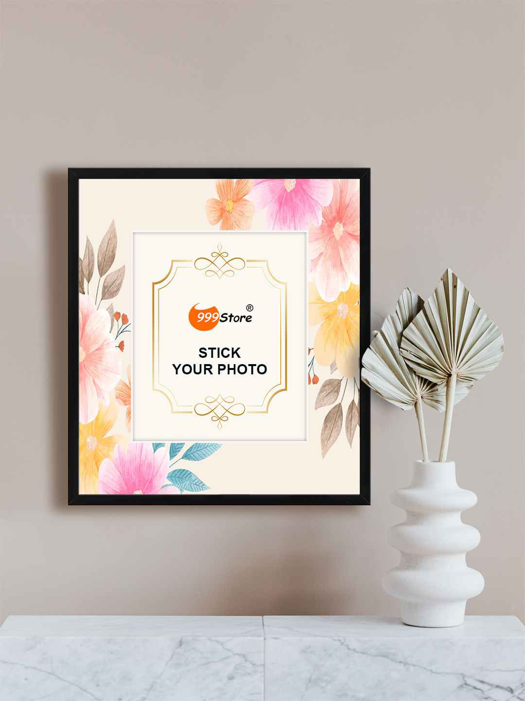 999Store Pink & Black Cherry Blossom With Leaf Printed Wall Hanging Photo Frame, Beige
999Store Pink & Black Cherry Blossom With Leaf Printed Wall Hanging Photo Frame, Beige