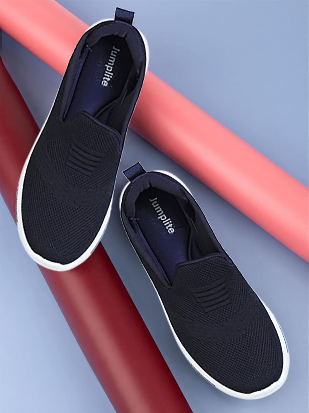 JUMPLITE Women Lightweight Comfort Insole Textile Contrast Sole Slip-On Sneakers, Navy blue
JUMPLITE Women Lightweight Comfort Insole Textile Contrast Sole Slip-On Sneakers, Navy blue