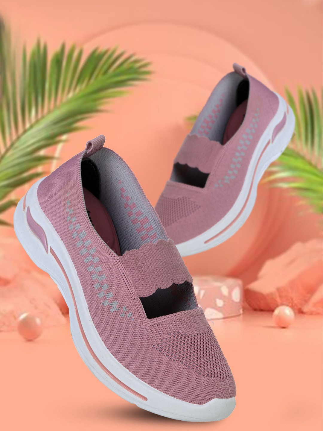 JUMPLITE Women Woven Design Comfort Insole Lightweight Contrast Sole Slip-On Sneakers, Pink
JUMPLITE Women Woven Design Comfort Insole Lightweight Contrast Sole Slip-On Sneakers, Pink