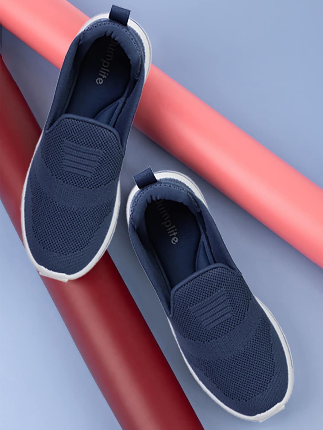 JUMPLITE Women Lightweight Comfort Insole Textile Contrast Sole Slip-On Sneakers, Navy blue
JUMPLITE Women Lightweight Comfort Insole Textile Contrast Sole Slip-On Sneakers, Navy blue