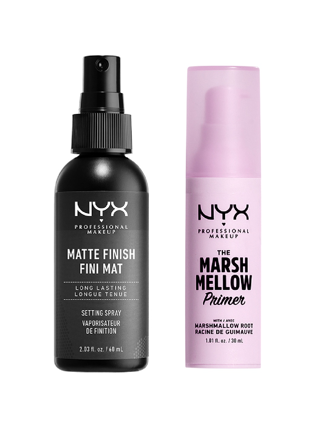 NYX PROFESSIONAL MAKEUP Set of Matte Setting Spray 60ml & Marshmellow Primer 30ml, Lavender
NYX PROFESSIONAL MAKEUP Set of Matte Setting Spray 60ml & Marshmellow Primer 30ml, Lavender