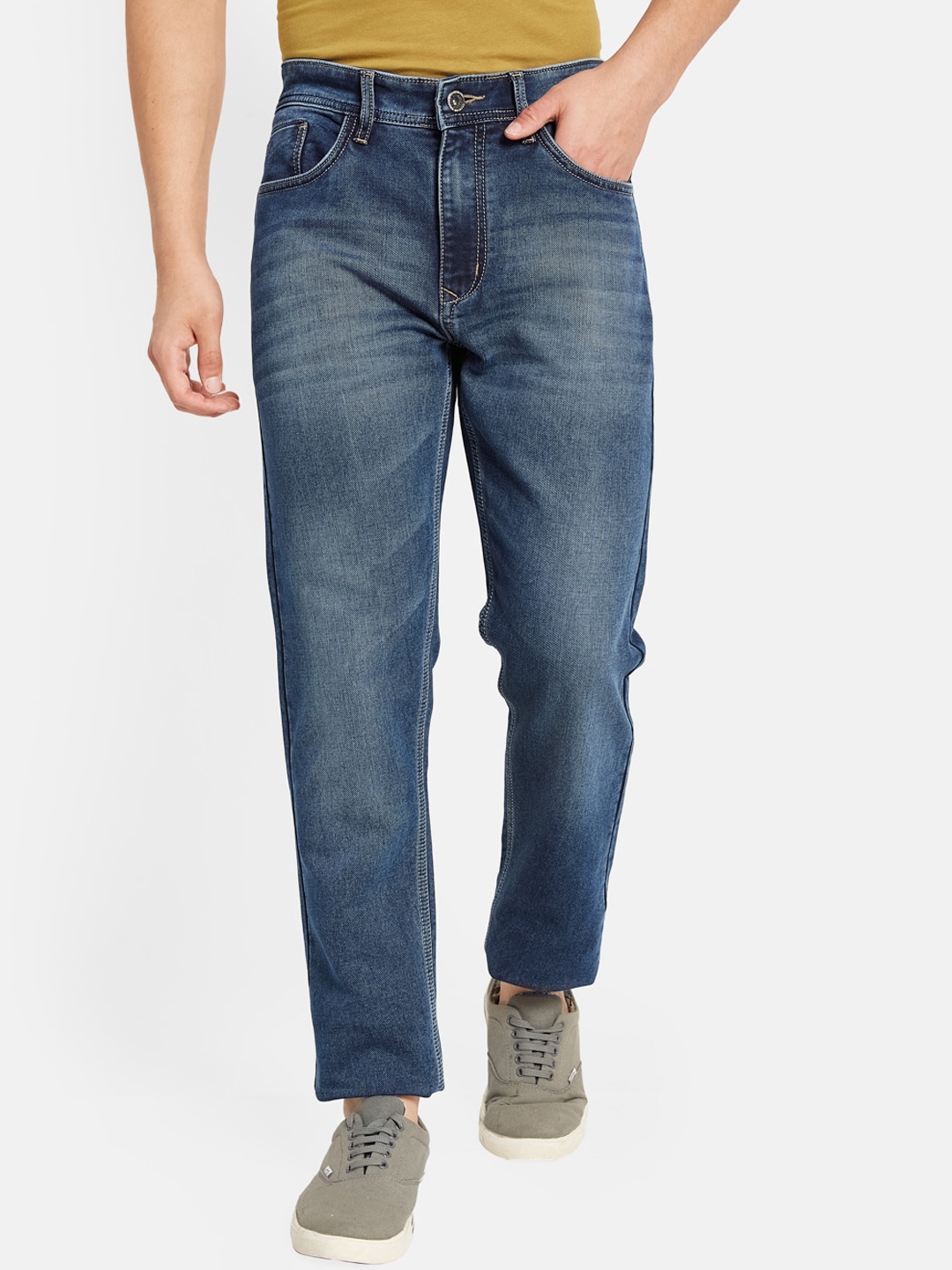 Octave Men Clean LookLight Fade Whiskers and chevrons Cotton Stretchable Jeans, Blue
Octave Men Clean LookLight Fade Whiskers and chevrons Cotton Stretchable Jeans, Blue