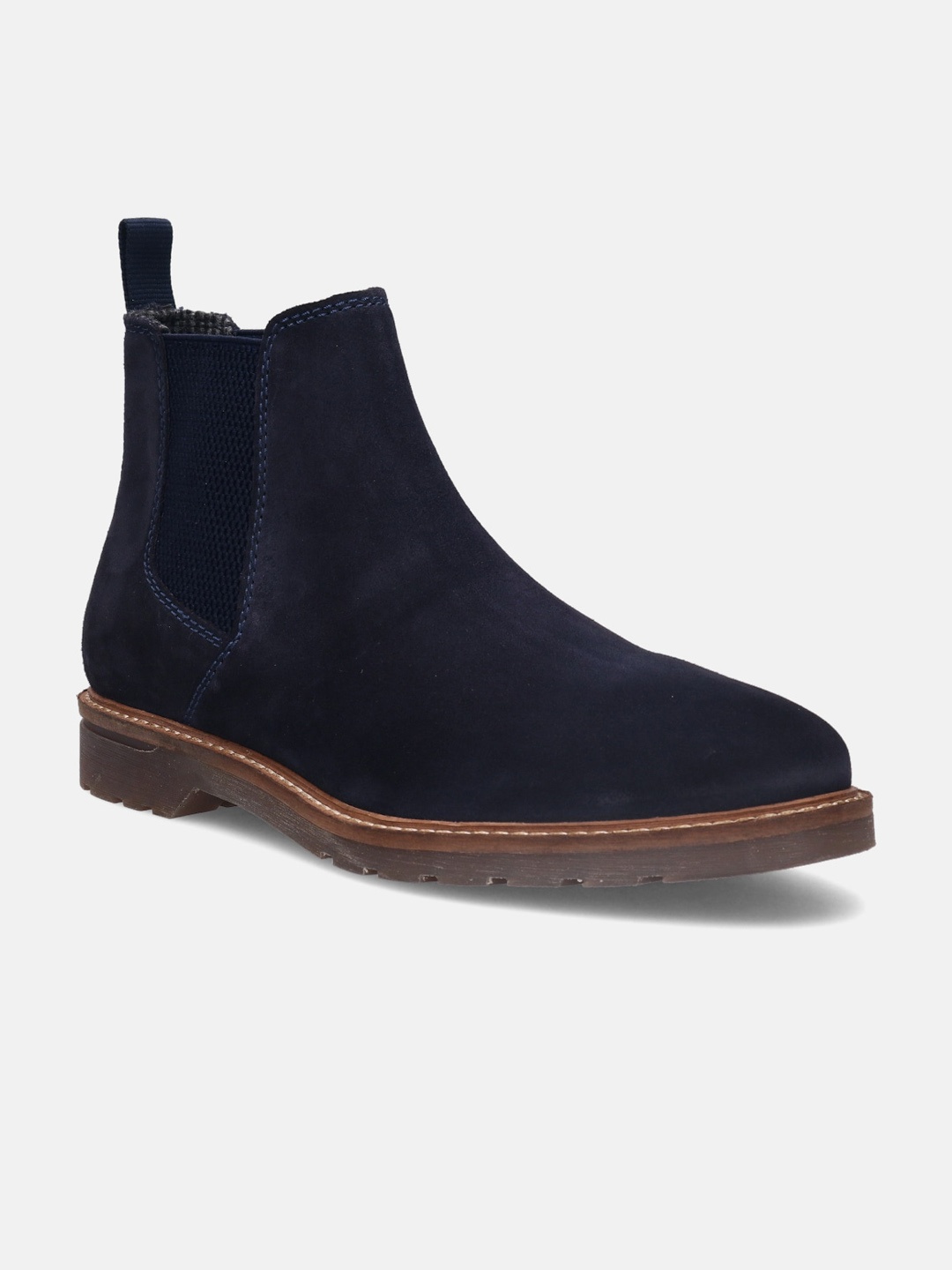 Bugatti Men Zeli Dark Blue Suede Leather Chelsea Boots