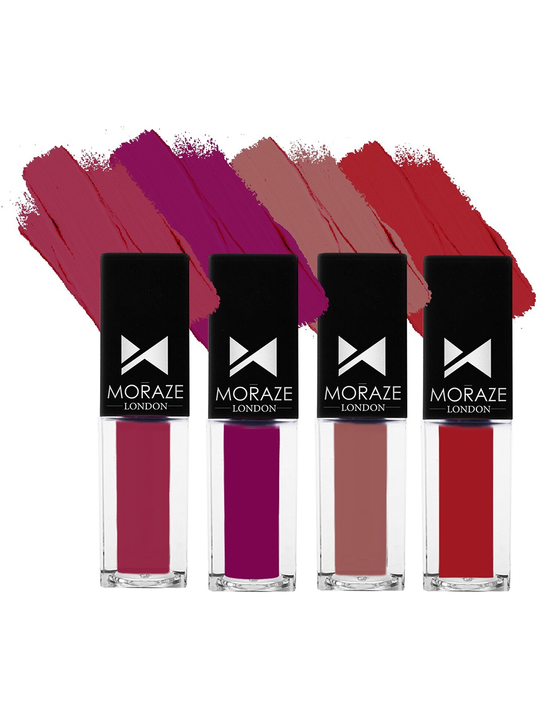 Moraze Set Of 4 Mini Matte Transfer Proof & Waterproof Liquid Lipsticks - 3ml Each, Multi
Moraze Set Of 4 Mini Matte Transfer Proof & Waterproof Liquid Lipsticks - 3ml Each, Multi