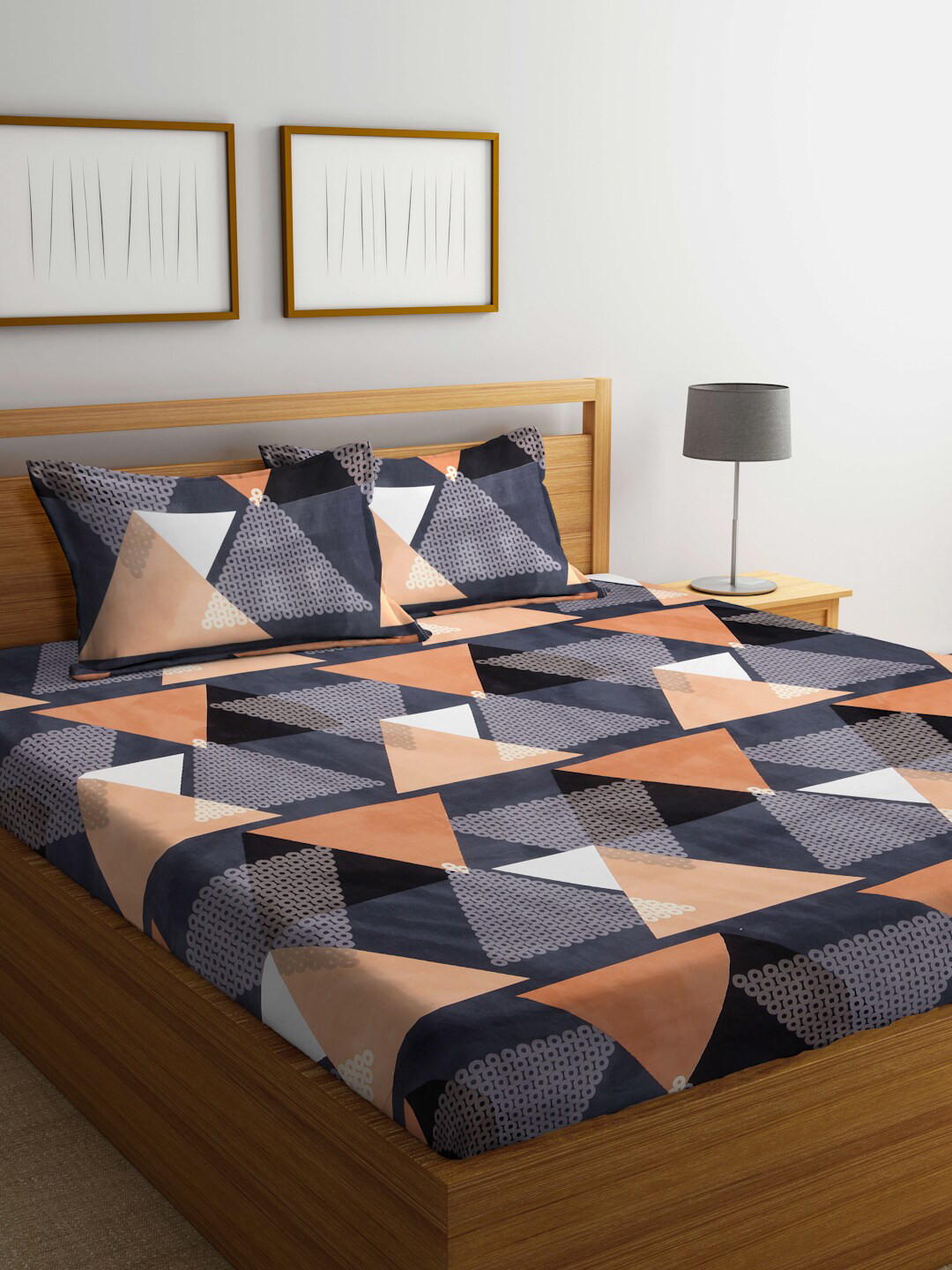 FABINALIV Grey & White Geometric Printed 300 TC Super King Bedsheet & 2 Pillow Covers
FABINALIV Grey & White Geometric Printed 300 TC Super King Bedsheet & 2 Pillow Covers