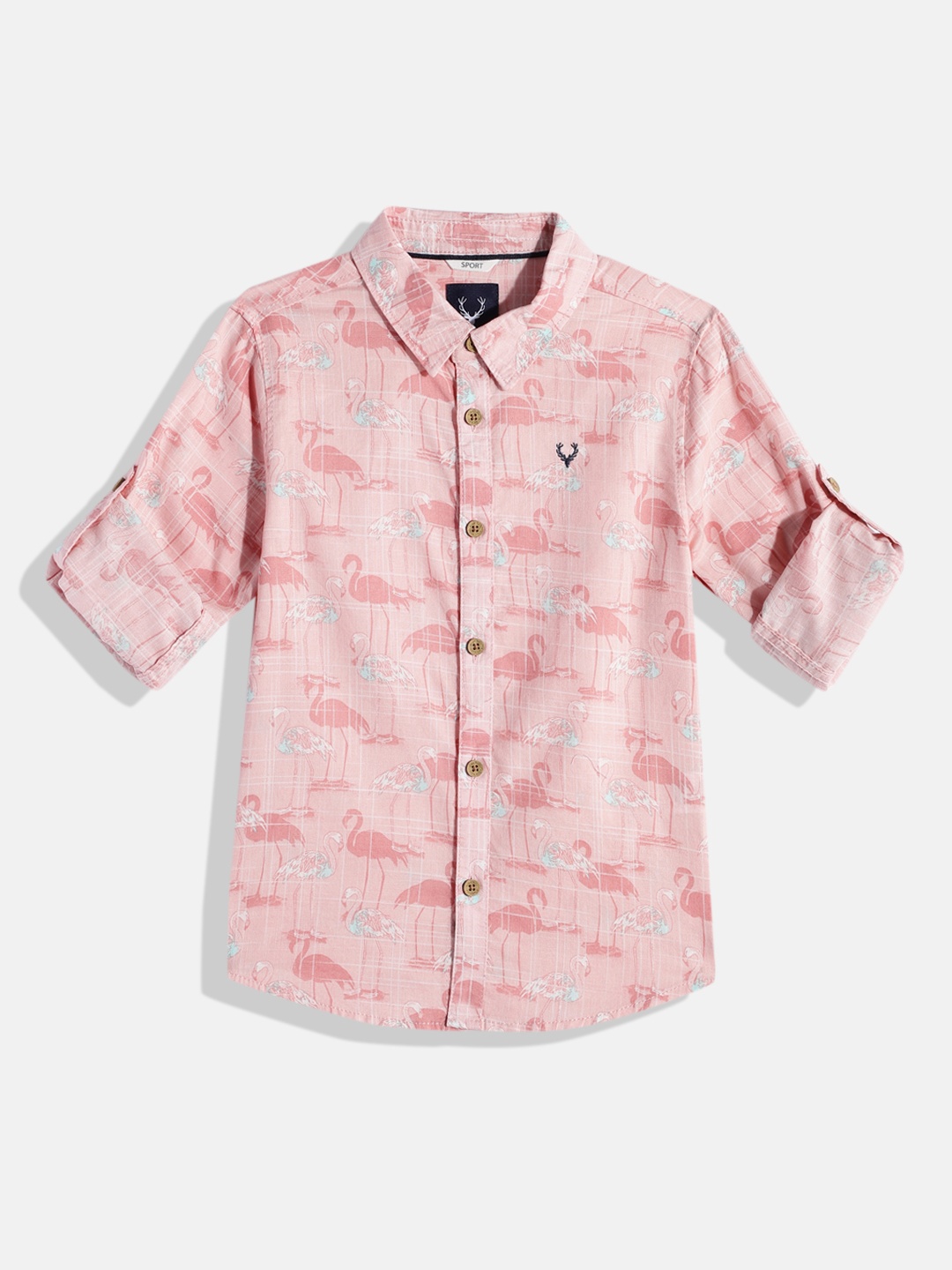 Allen Solly Junior Boys Slim Fit Printed Roll-Up Sleeves Pure Cotton Casual Shirt, Pink
Allen Solly Junior Boys Slim Fit Printed Roll-Up Sleeves Pure Cotton Casual Shirt, Pink