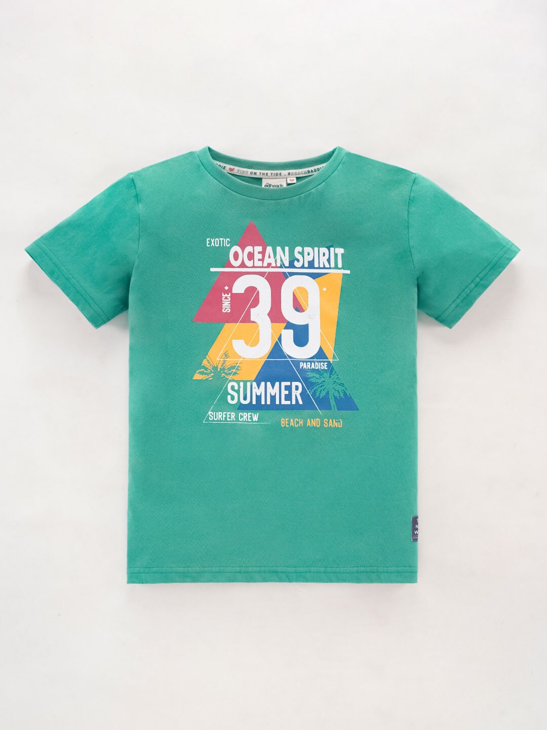 edheads Boys Typography Printed Round Neck Regular Fit Cotton T-shirt, Sea green
edheads Boys Typography Printed Round Neck Regular Fit Cotton T-shirt, Sea green