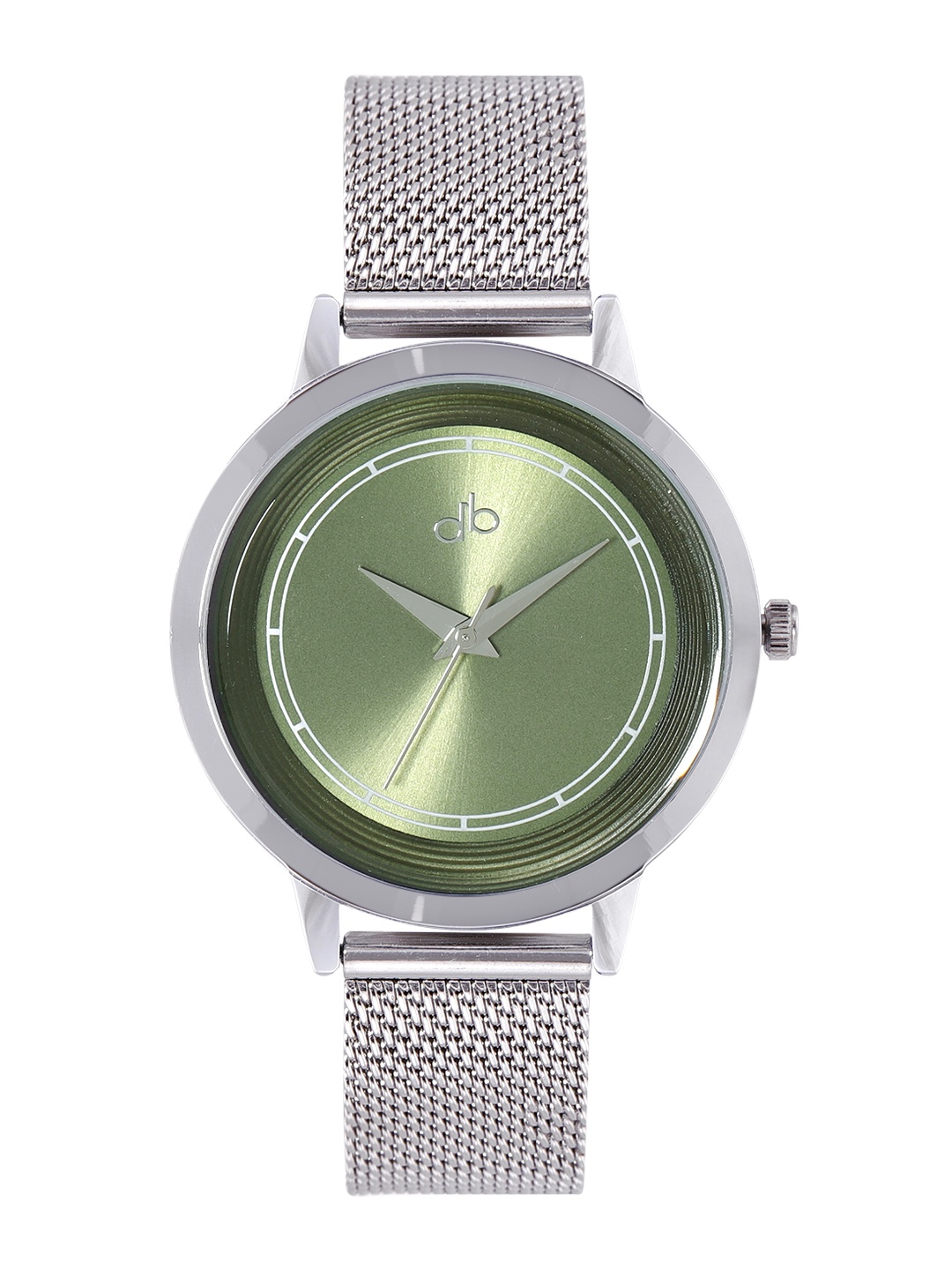 DressBerry Women Green Brass Embellished Dial & Steel Toned Stainless Steel Textured Straps Analogue Watch
DressBerry Women Green Brass Embellished Dial & Steel Toned Stainless Steel Textured Straps Analogue Watch