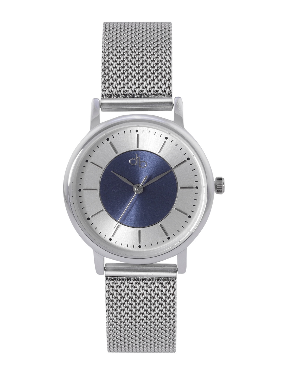 DressBerry Women Blue Brass Embellished Dial & Steel Toned Stainless Steel Textured Straps Analogue Watch
DressBerry Women Blue Brass Embellished Dial & Steel Toned Stainless Steel Textured Straps Analogue Watch