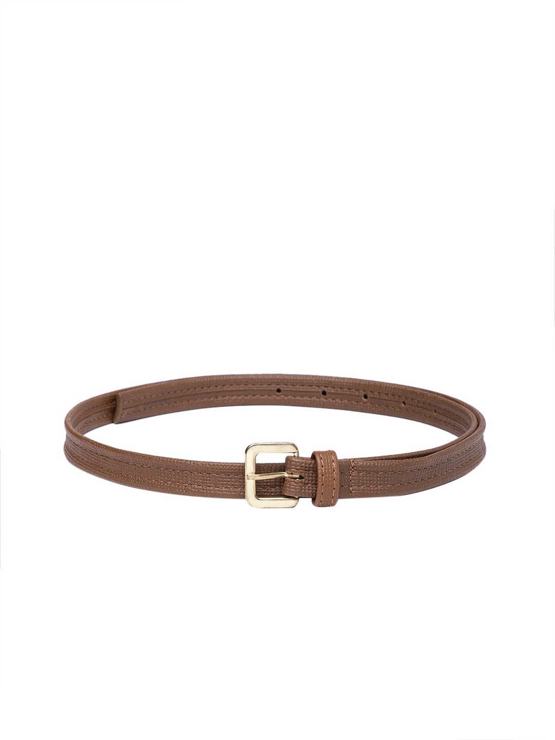 Baggit Women Textured Slim Belt, Brown
