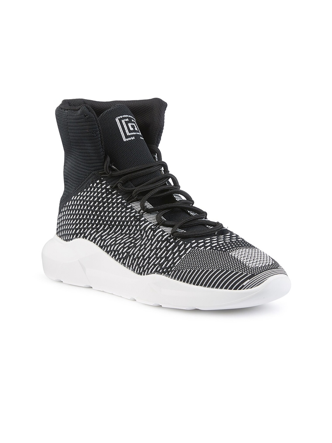 FREESOUL Striped High-Top Sneakers, White