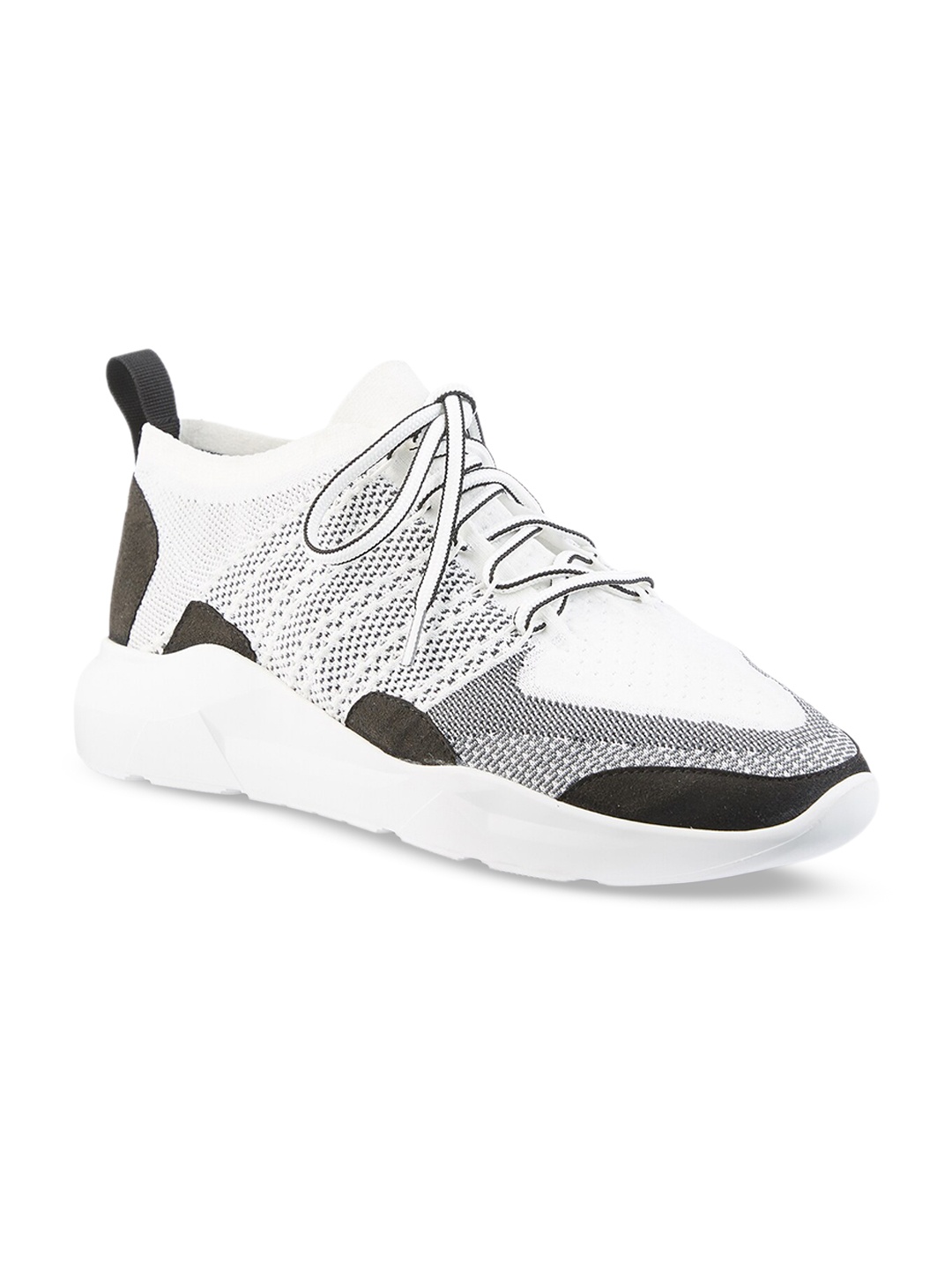 FREESOUL FREESTOP Woven Design Textile Contrast Sole Sneakers, White