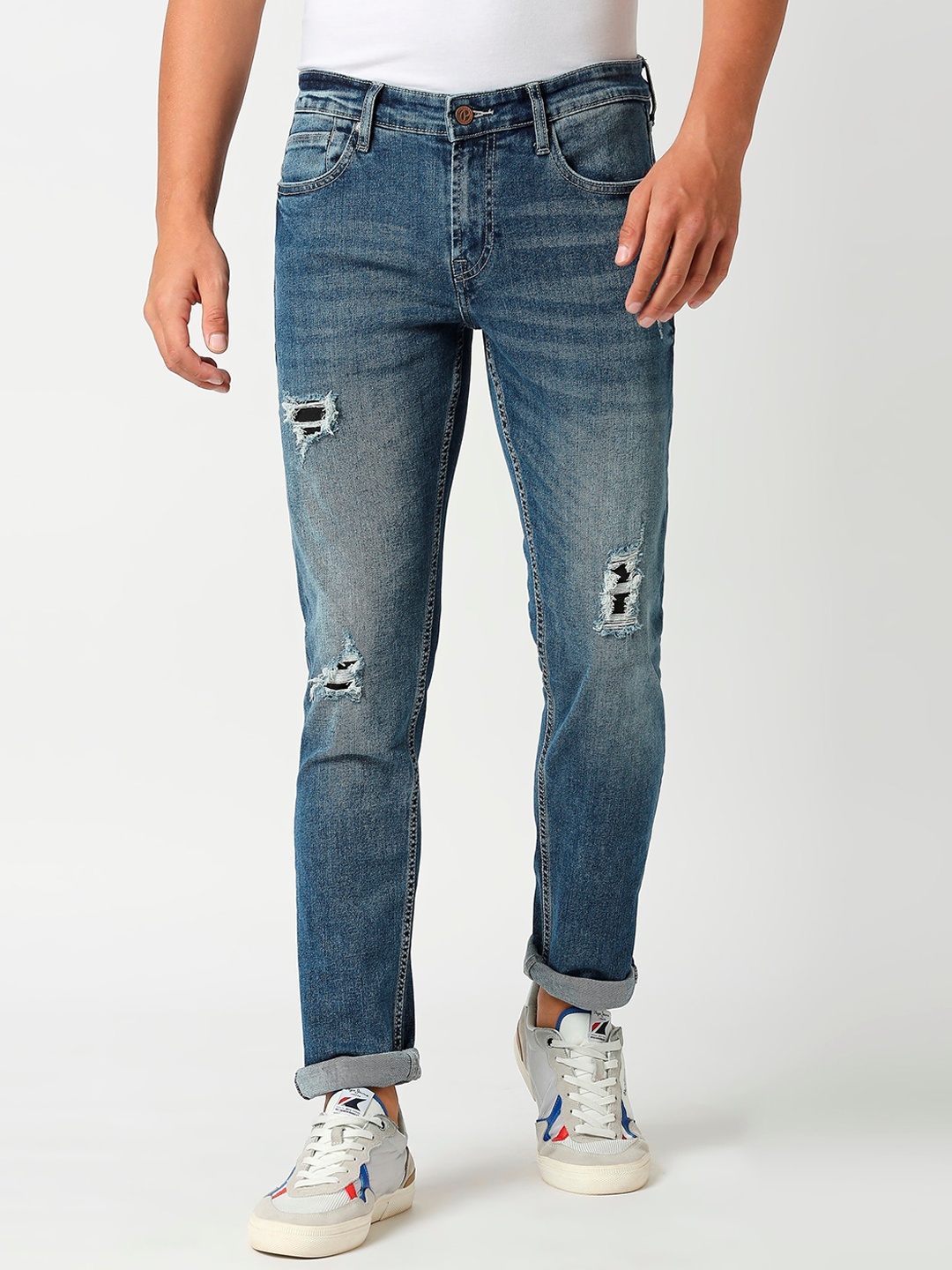 Pepe Jeans Men Soho Skinny Fit Mid-Rise Mildly Distressed Light Fade Stretchable Jeans, Blue
Pepe Jeans Men Soho Skinny Fit Mid-Rise Mildly Distressed Light Fade Stretchable Jeans, Blue
