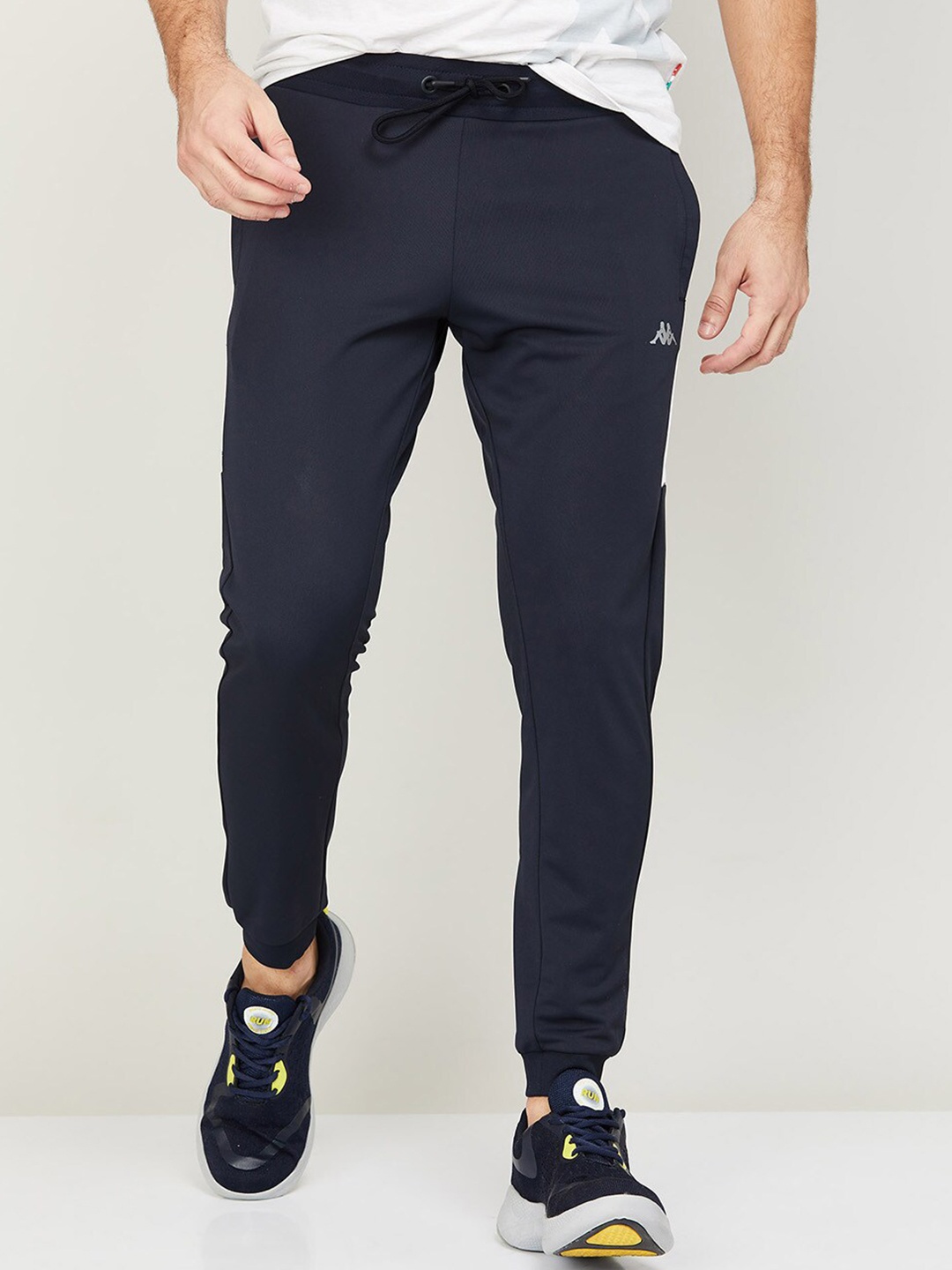Kappa Men Mid-Rise Slim-Fit Joggers, Blue