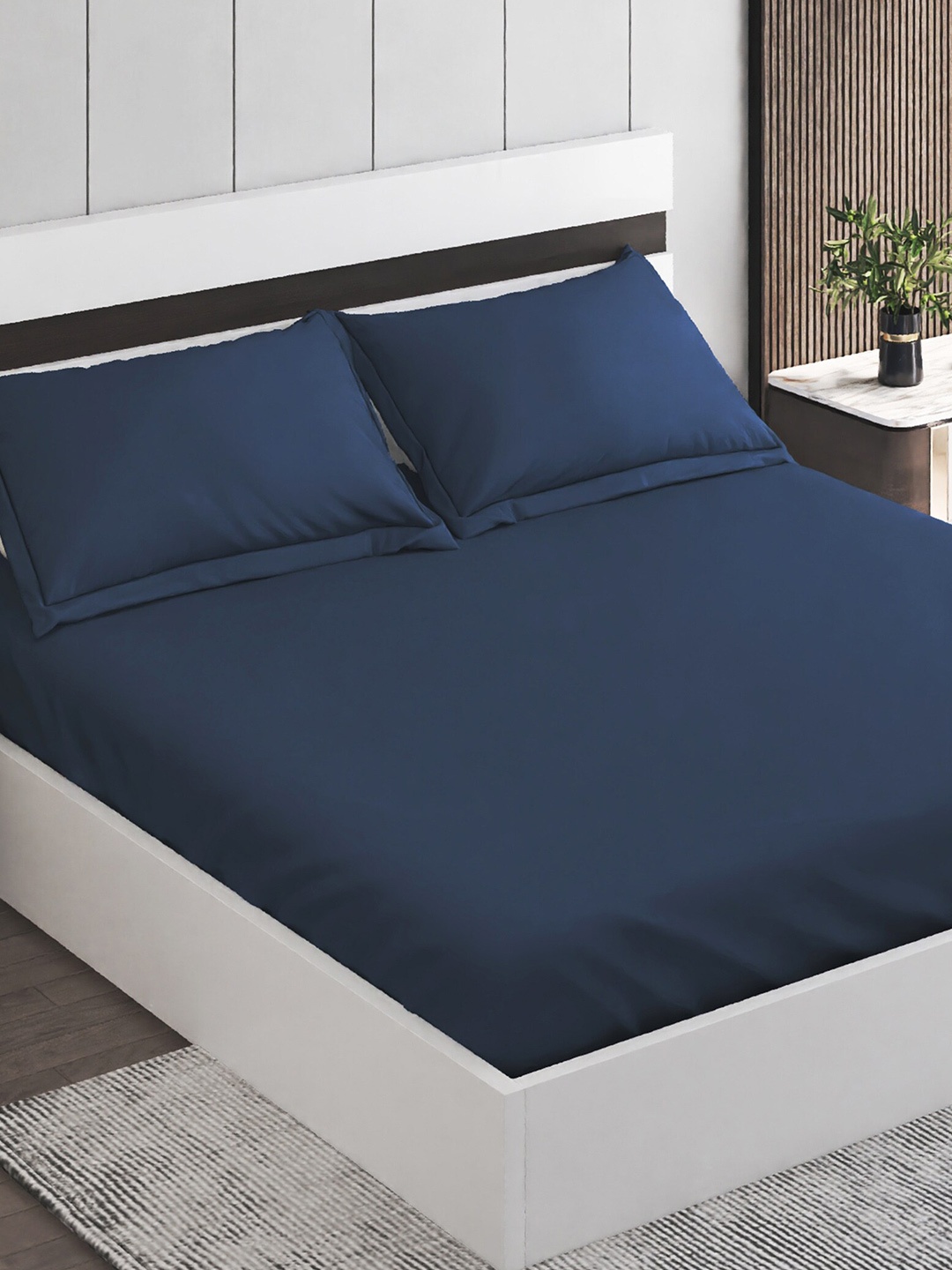Home Centre Colour Refresh Blue 144 TC Cotton Fitted King Bedsheet With 2 Pillow Covers
Home Centre Colour Refresh Blue 144 TC Cotton Fitted King Bedsheet With 2 Pillow Covers