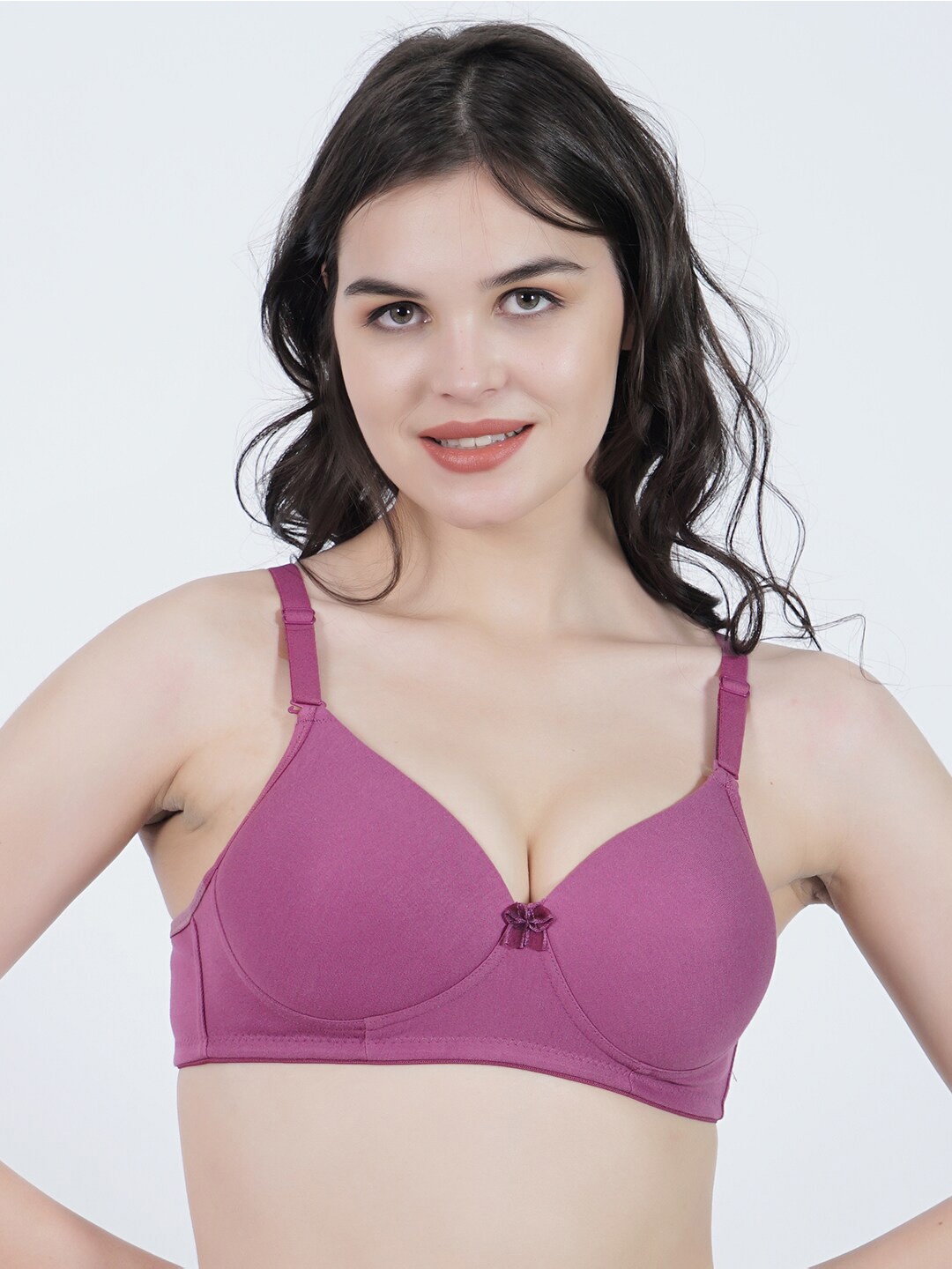 LADYLAND Full Coverage Lightly Padded All Day Comfort Seamless Cotton T-shirt Bra, Purple
LADYLAND Full Coverage Lightly Padded All Day Comfort Seamless Cotton T-shirt Bra, Purple