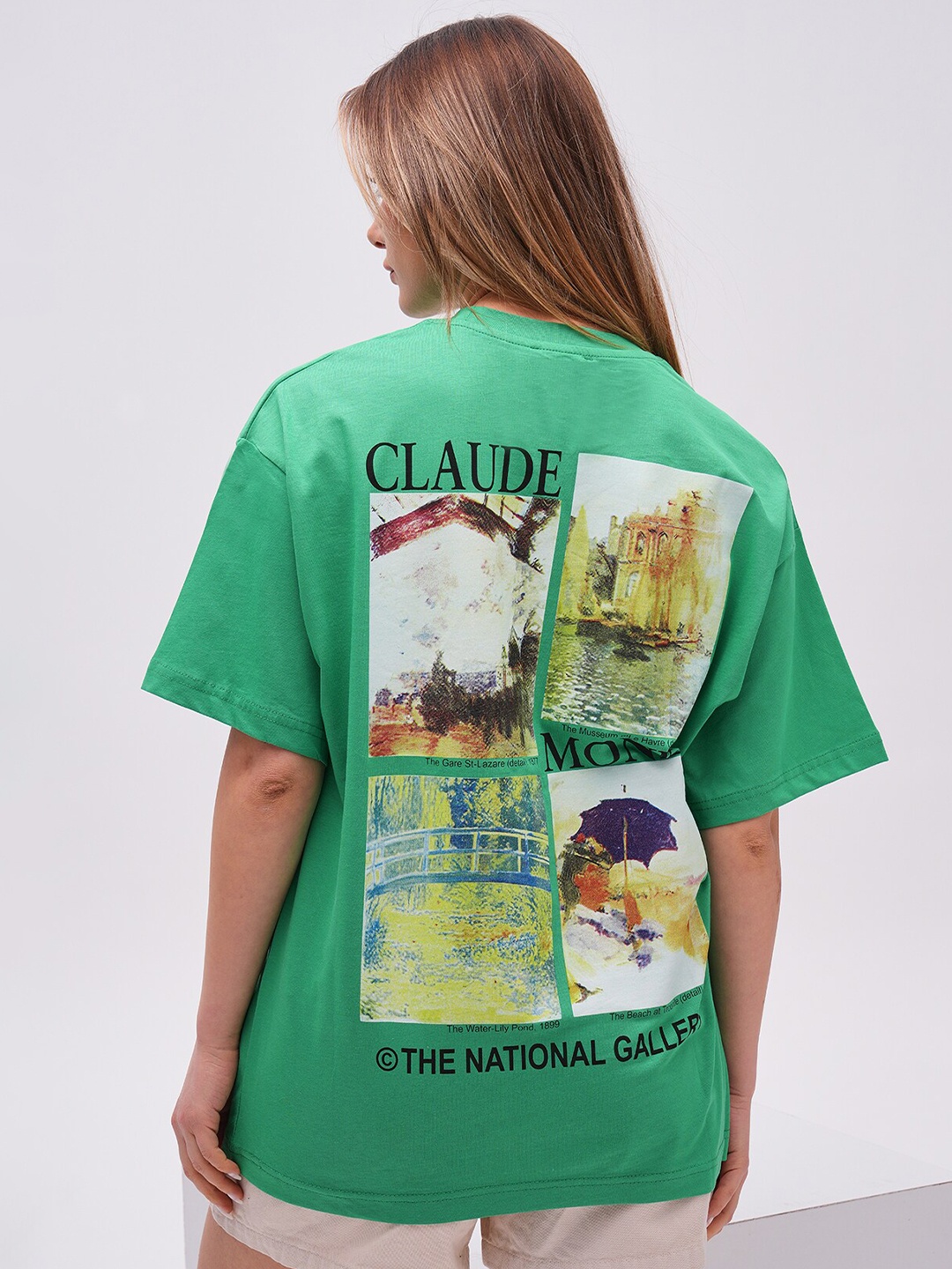 PRET A TUER Typography Printed Drop Shoulder Sleeves Pure Cotton Oversized T-shirt, Green
PRET A TUER Typography Printed Drop Shoulder Sleeves Pure Cotton Oversized T-shirt, Green