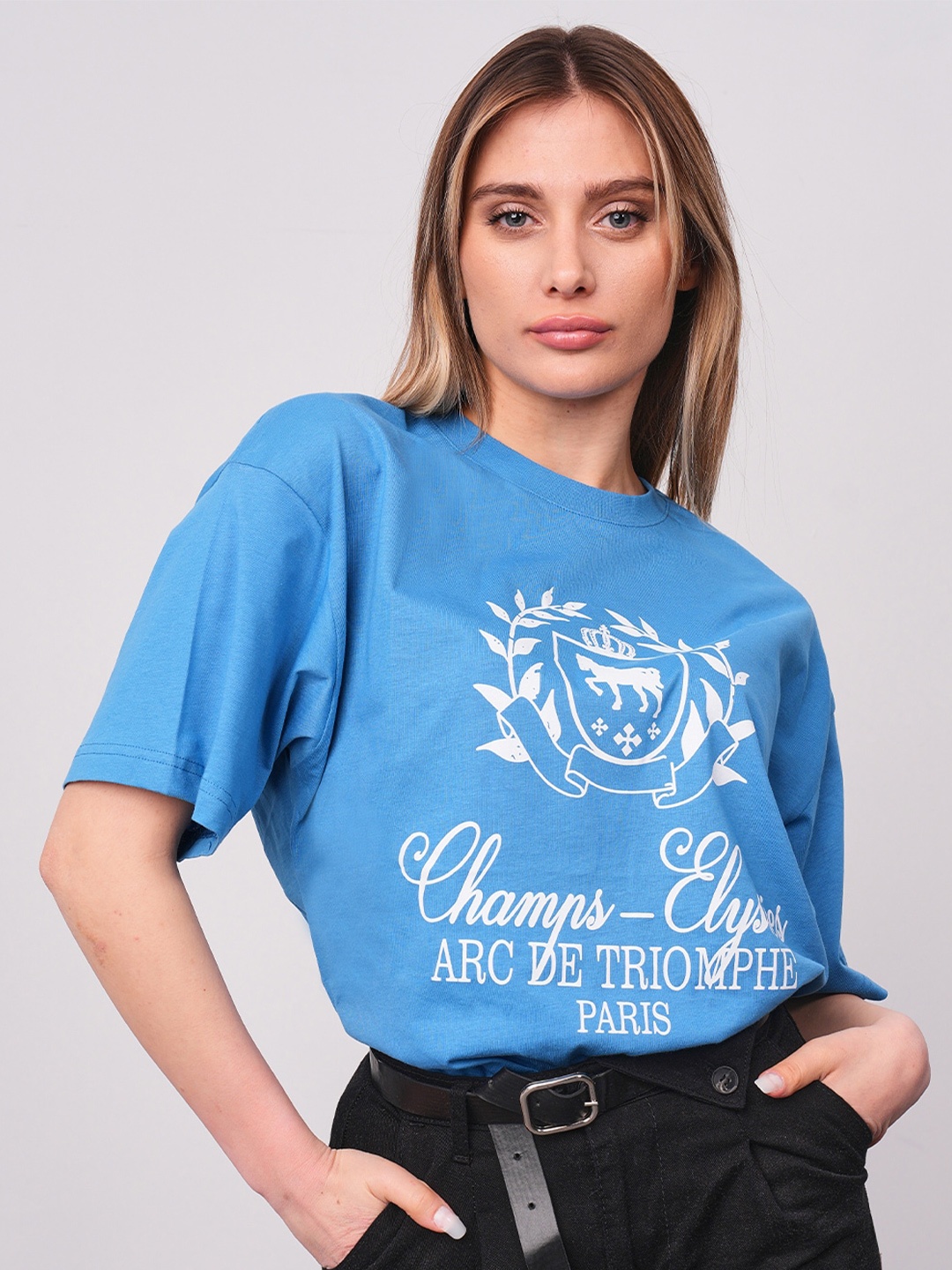 PRET A TUER Typography Printed Drop-Shoulder Sleeves Pure Cotton Oversized T-shirt, Blue
PRET A TUER Typography Printed Drop-Shoulder Sleeves Pure Cotton Oversized T-shirt, Blue