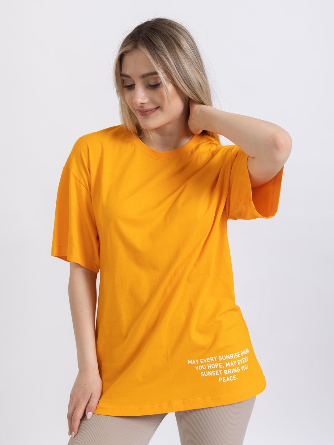PRET A TUER Typography Printed Drop-Shoulder Sleeves Pure Cotton Oversized T-shirt, Yellow
PRET A TUER Typography Printed Drop-Shoulder Sleeves Pure Cotton Oversized T-shirt, Yellow