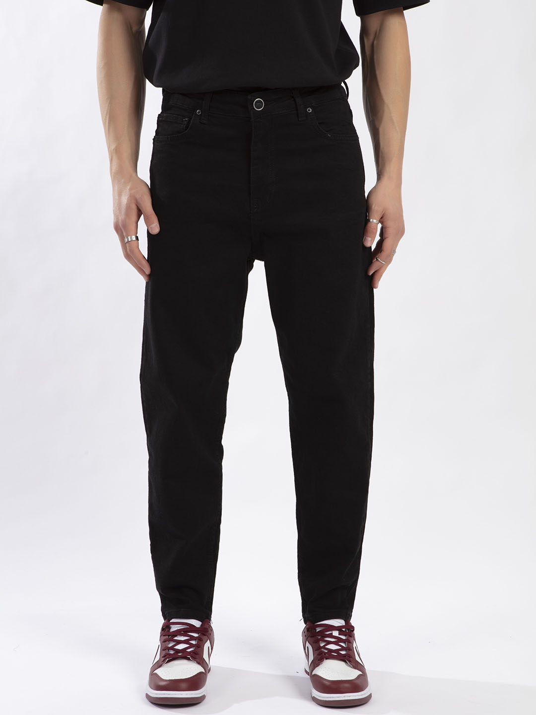 catch Men Straight Fit Jeans, Black