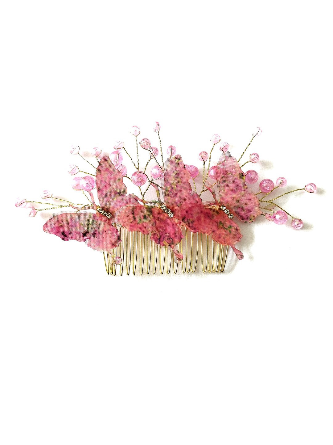 Hair Flare Women Artificial Butterfly Style Designed With Stones And Pearls Comb Pin, Pink
Hair Flare Women Artificial Butterfly Style Designed With Stones And Pearls Comb Pin, Pink