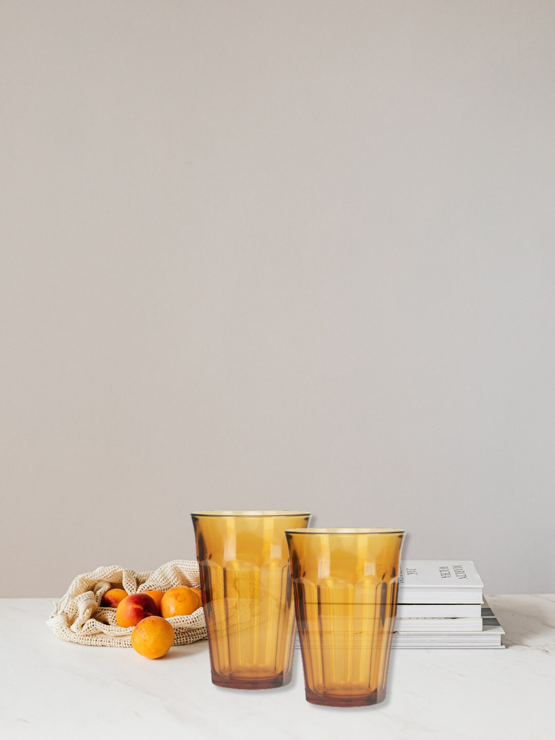 DURALEX Picardie 6 Pcs Orange Textured Non Porous Glass Tumblers- 300ML Each 
DURALEX Picardie 6 Pcs Orange Textured Non Porous Glass Tumblers- 300ML Each