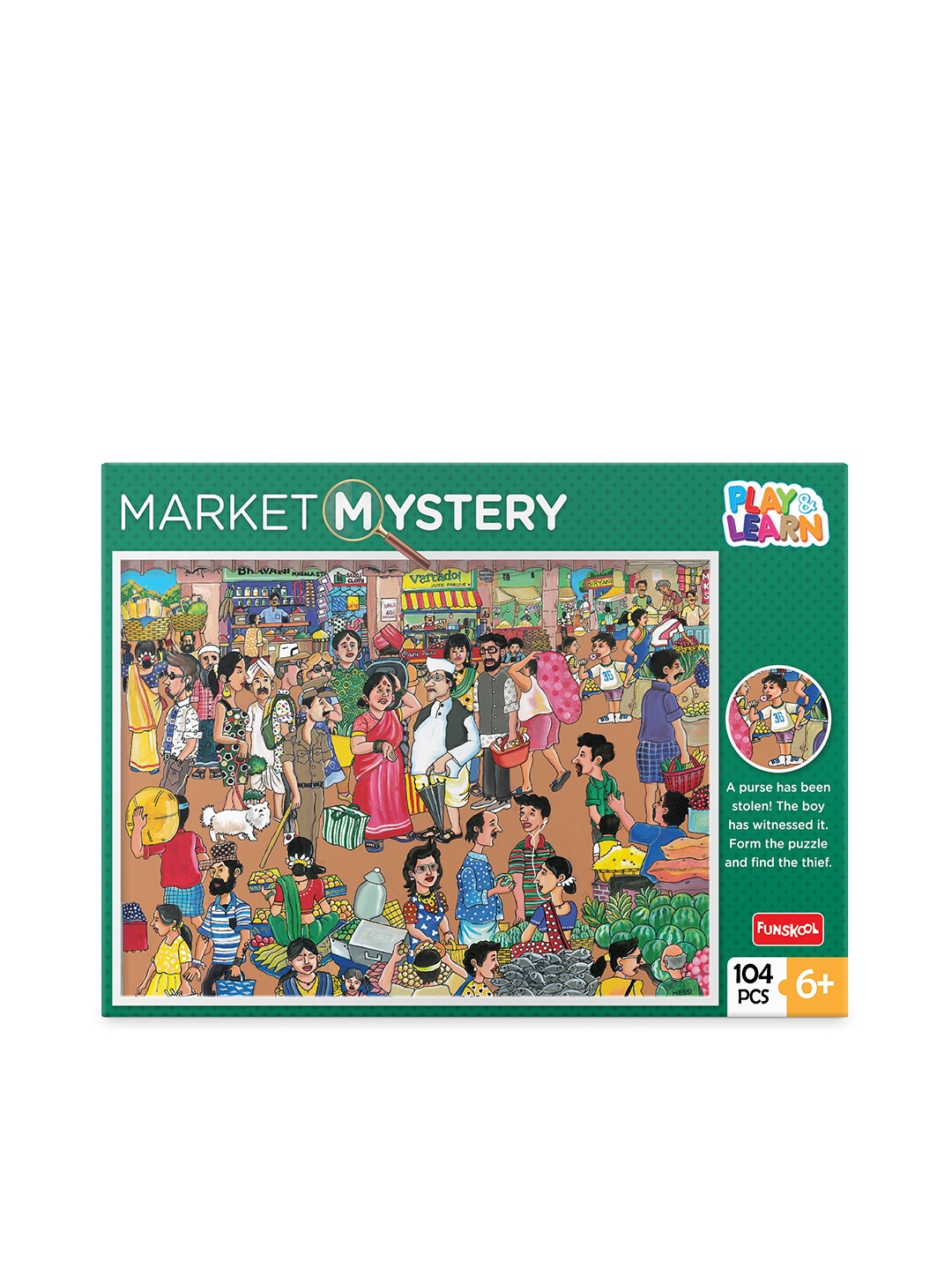 Funskool Market Mystery Puzzle, Multi