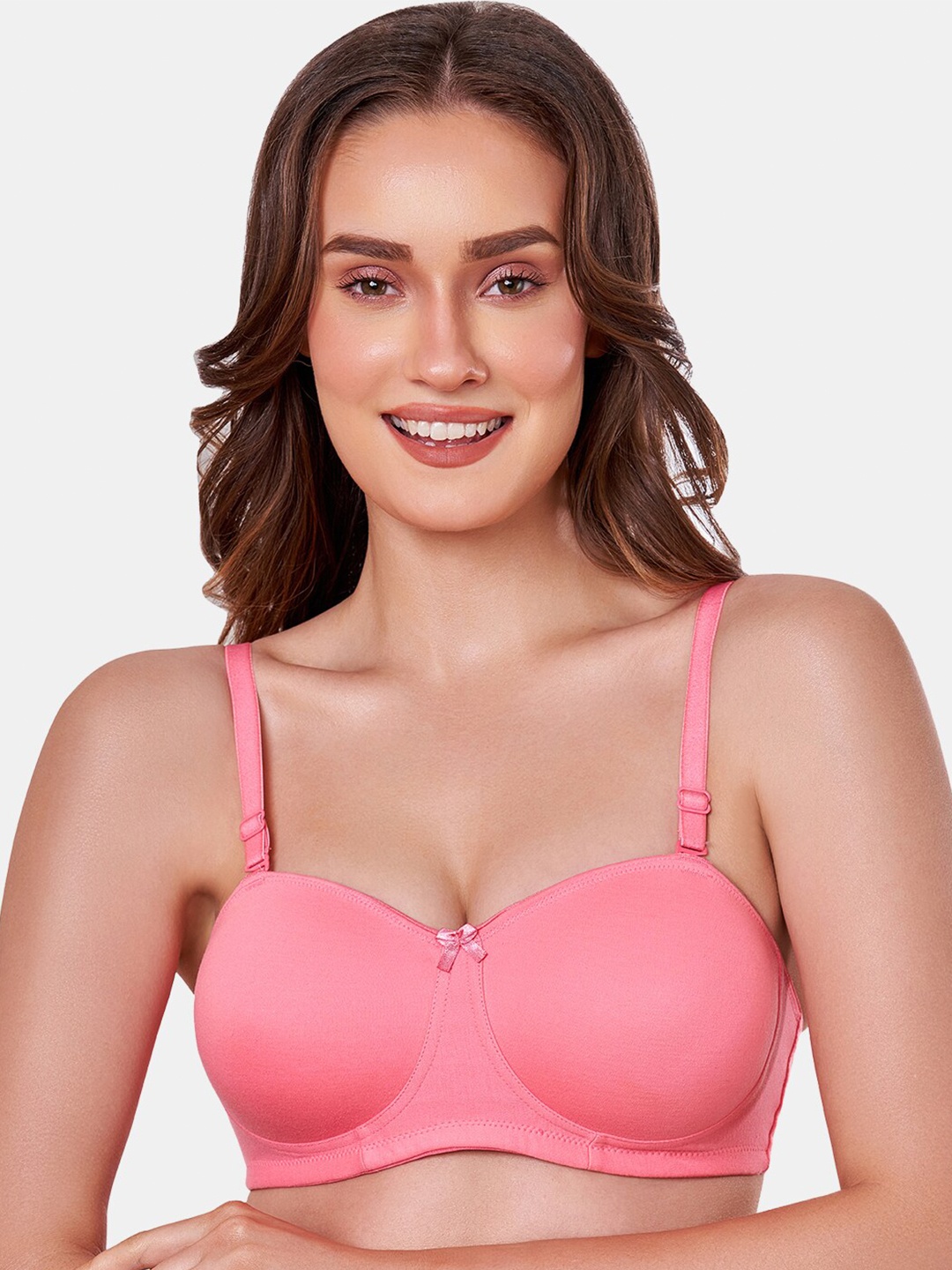 MAROON Medium Coverage Heavily Padded All Day Comfort Seamless Cotton T-shirt Bra, Rose
MAROON Medium Coverage Heavily Padded All Day Comfort Seamless Cotton T-shirt Bra, Rose